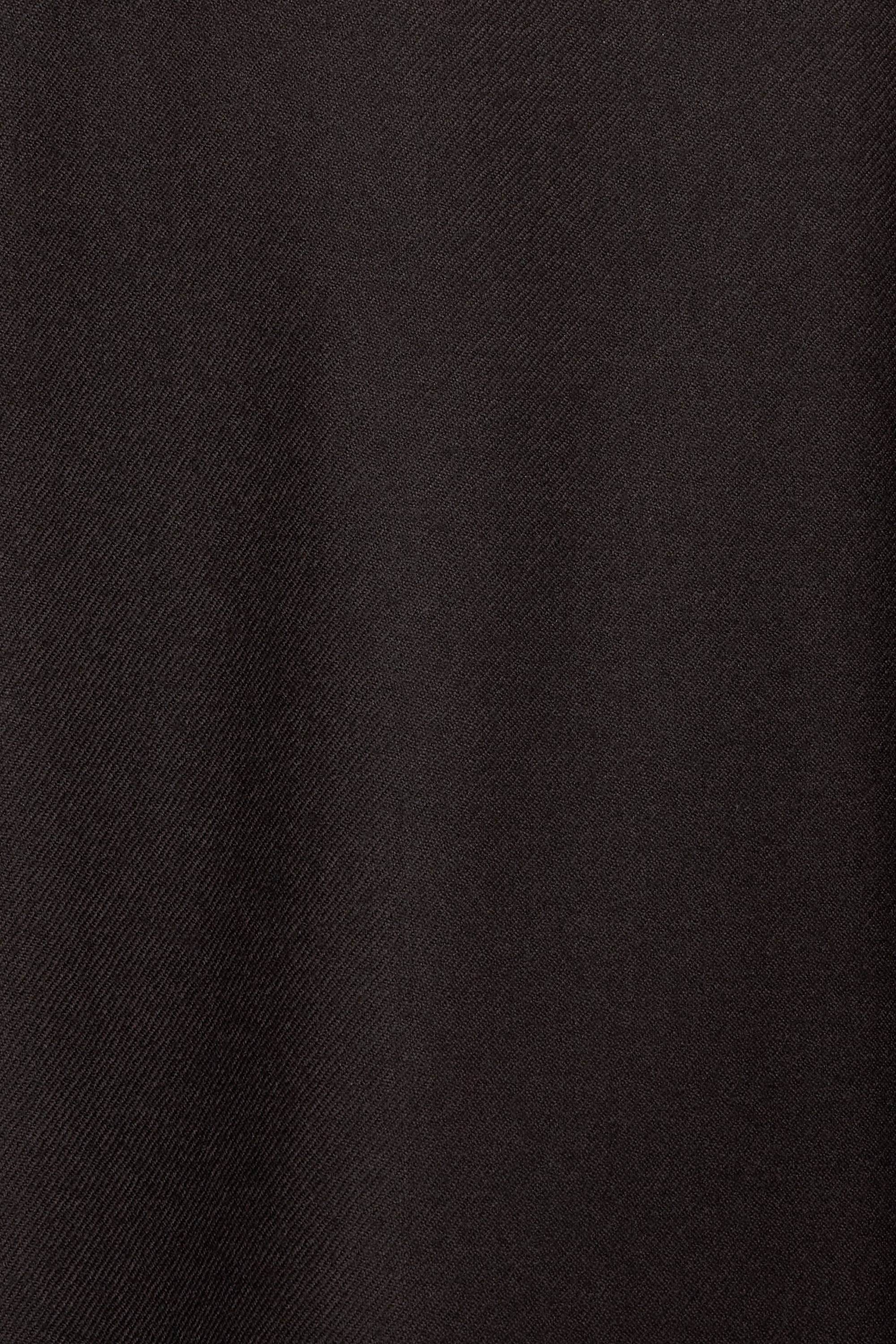 2/48 WOOL SOFT SERGE W.B SHIRT JACKET, Dark Brown