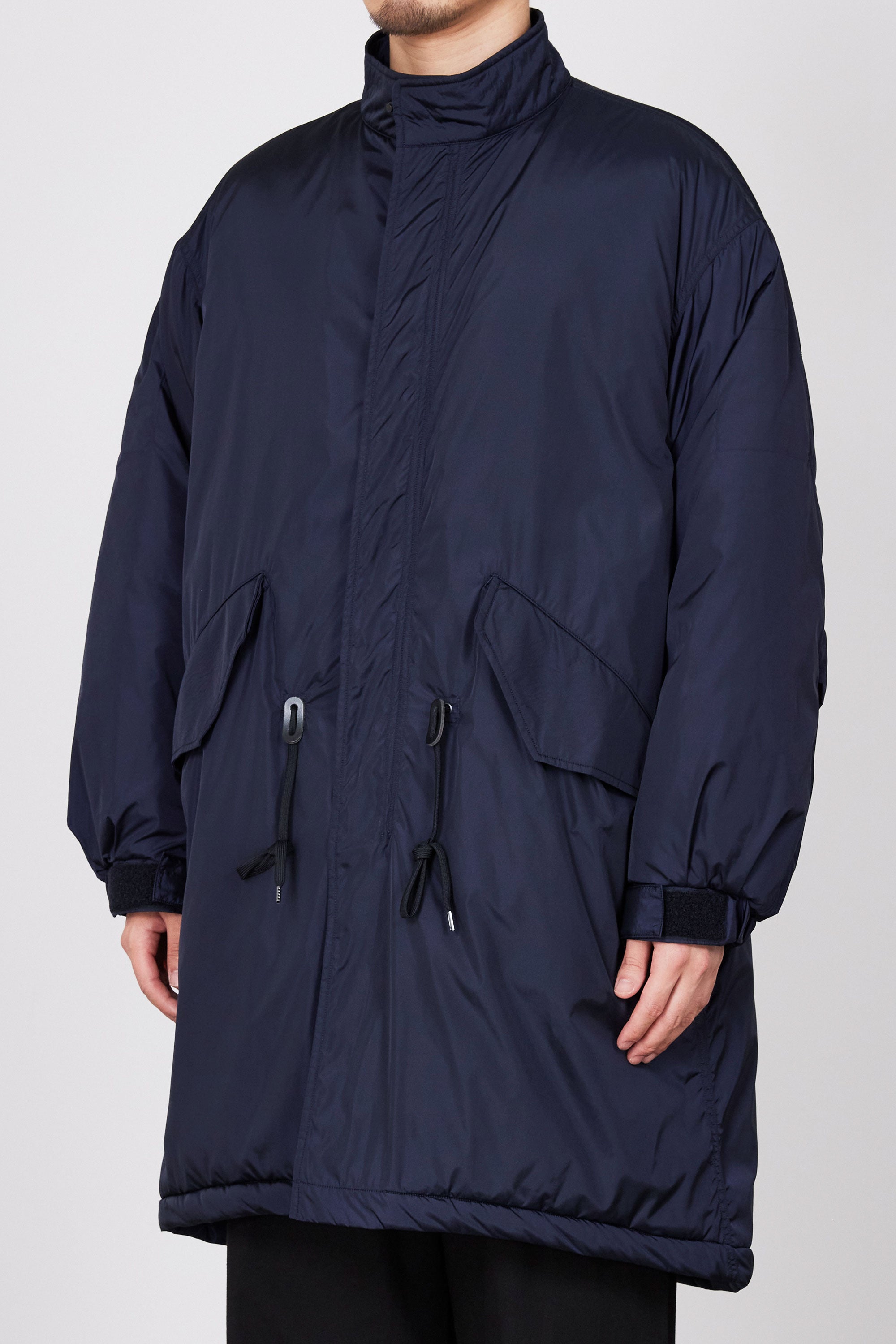 リサイクルナイロンポプリン / パフモッズコート, Navy