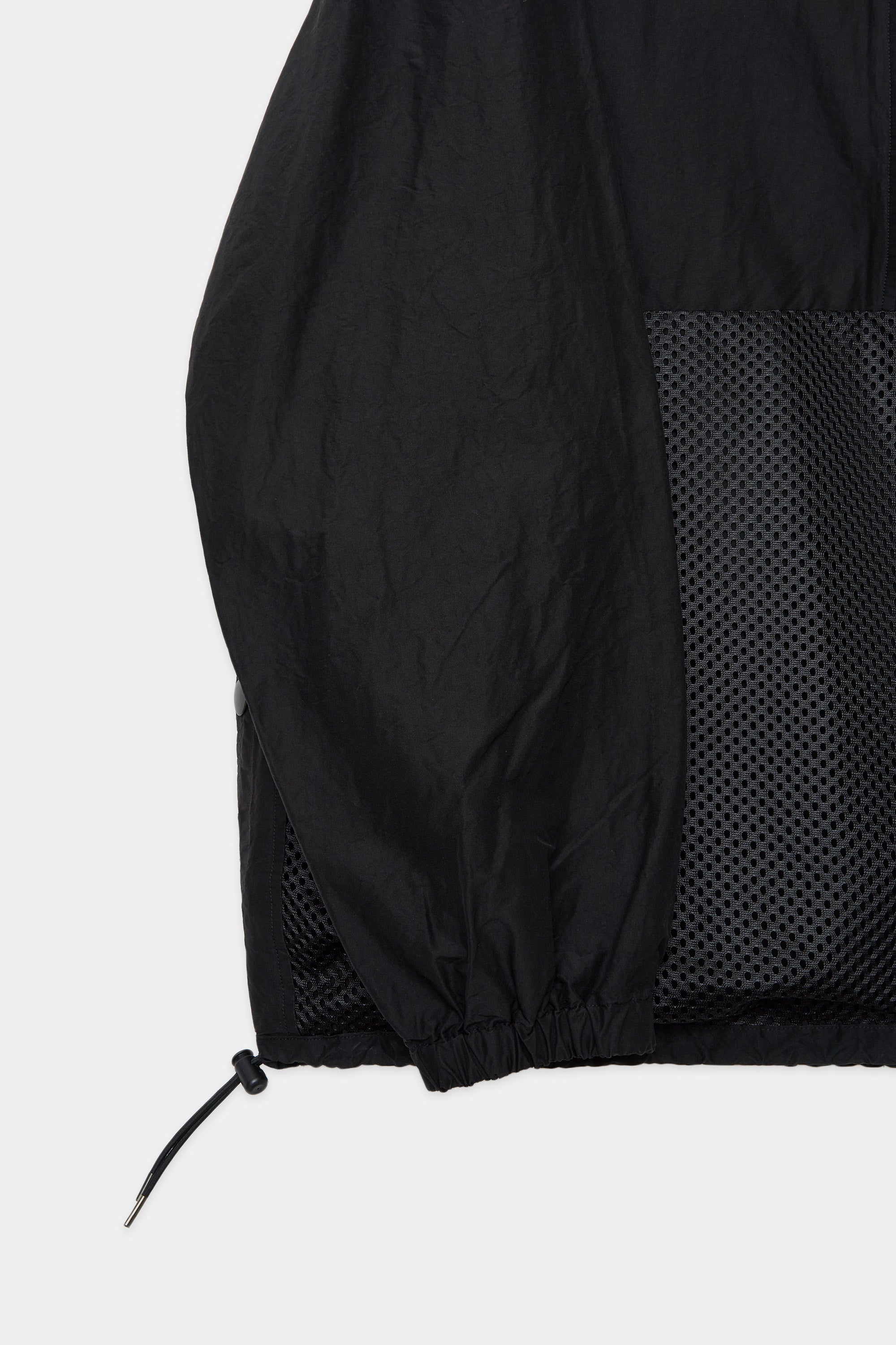 オーガニックコットンシルク高密度タイプライター / アノラック, Black