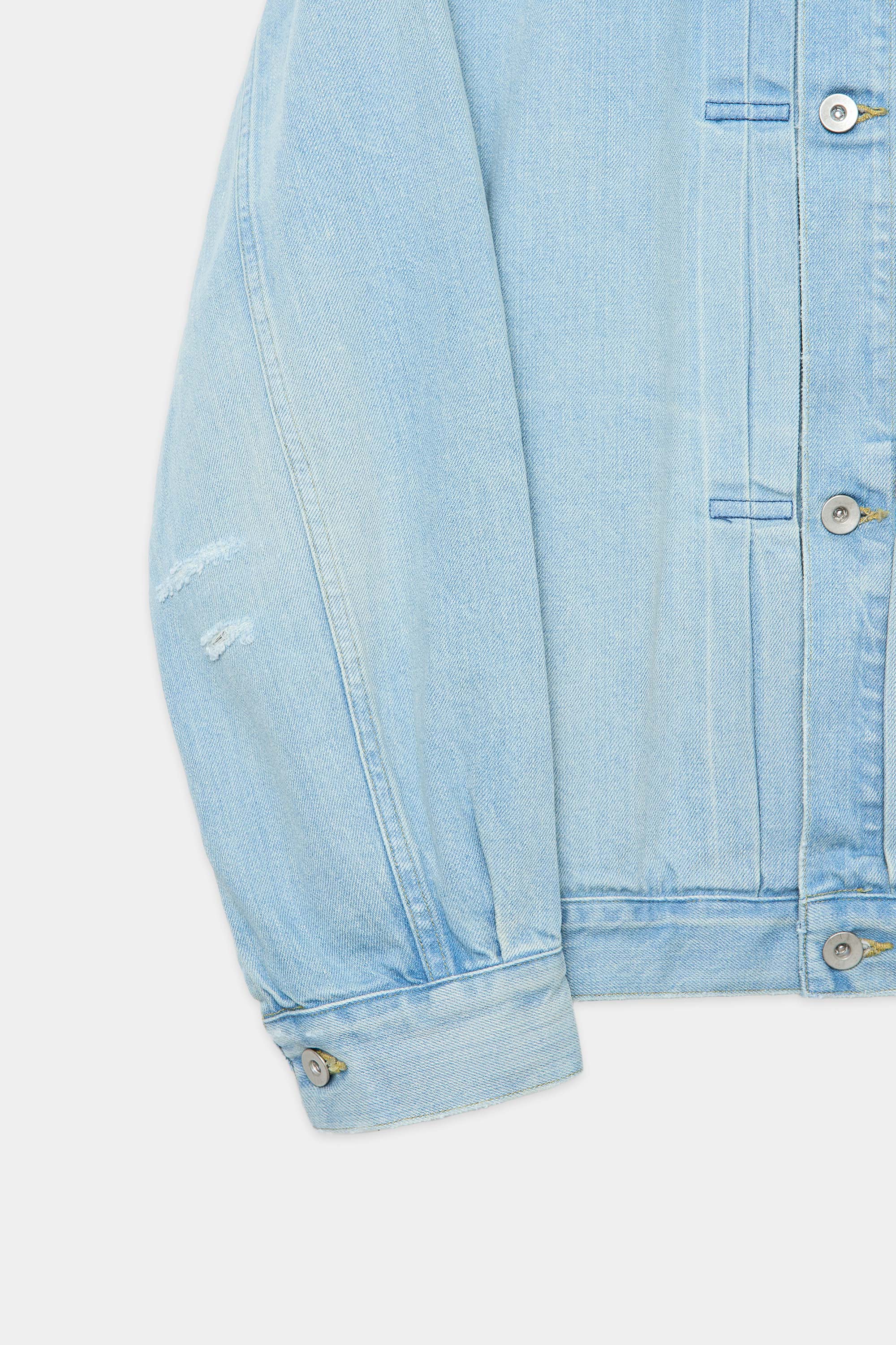 ORGANIC COTTON 12oz DENIM TYPE1 DENIM JACKET, Bleached