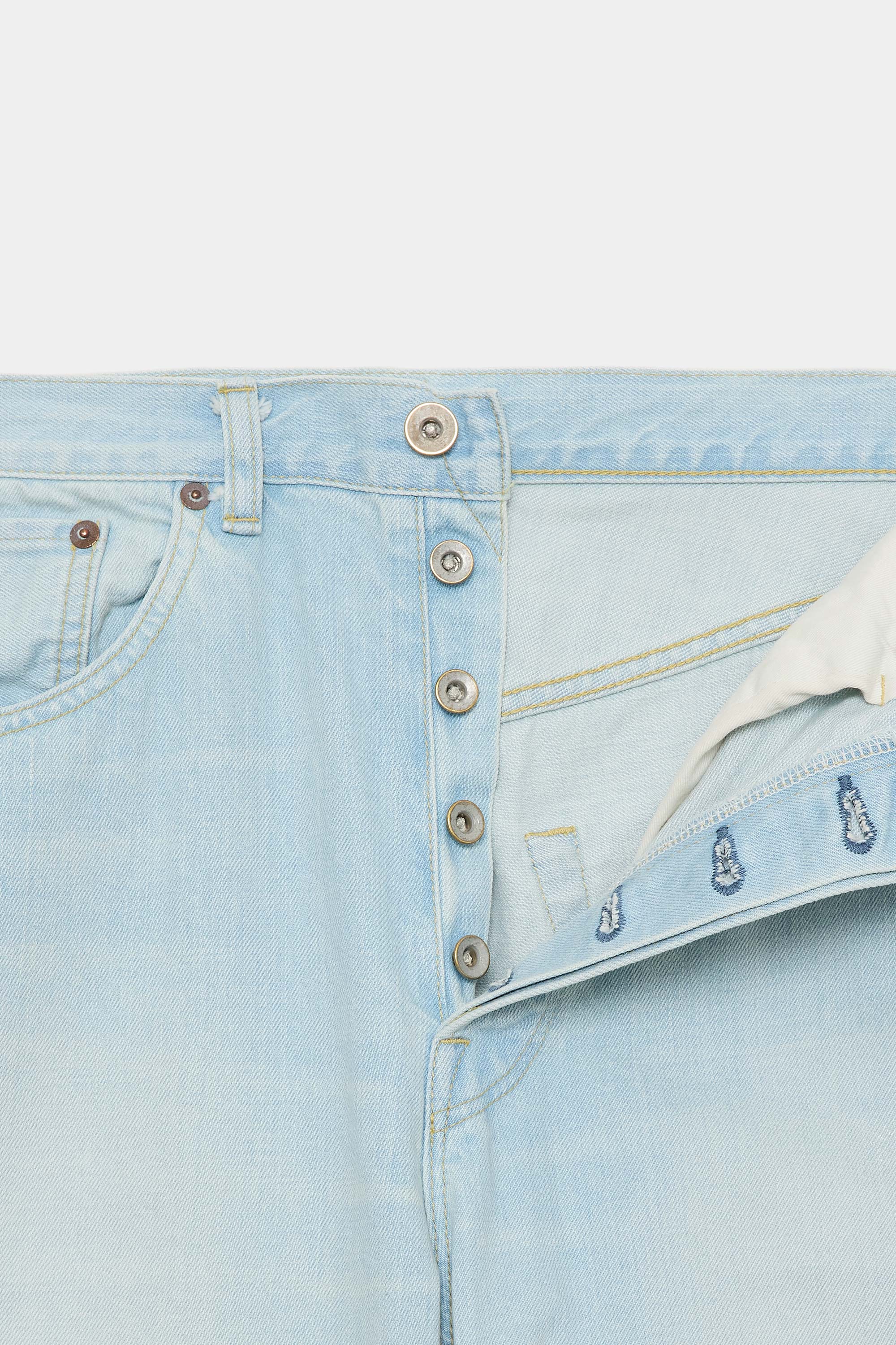ORGANIC COTTON 12oz DENIM REGULAR FIT JEANS, Bleached