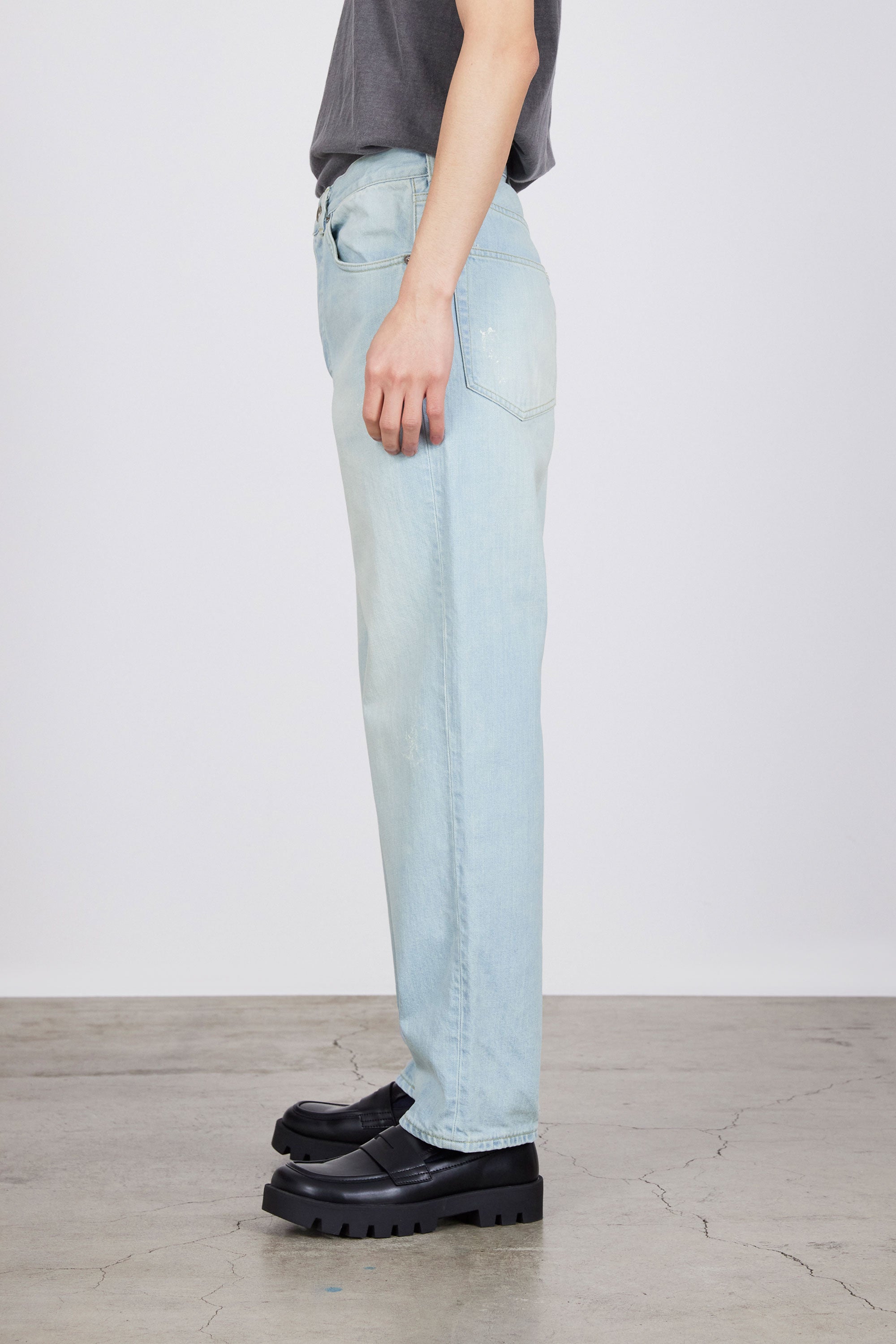 ORGANIC COTTON 12oz DENIM REGULAR FIT JEANS, Bleached