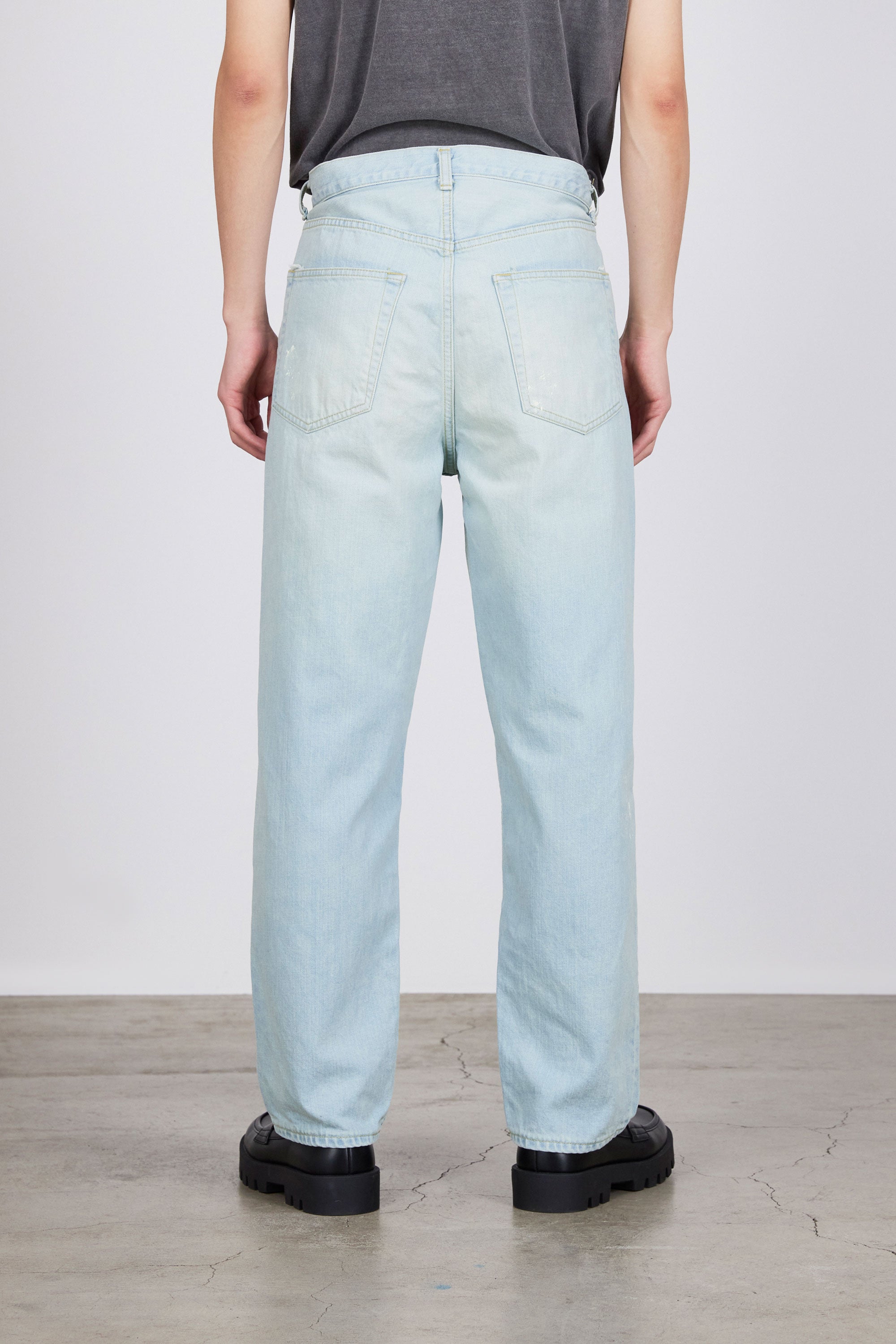 ORGANIC COTTON 12oz DENIM REGULAR FIT JEANS, Bleached