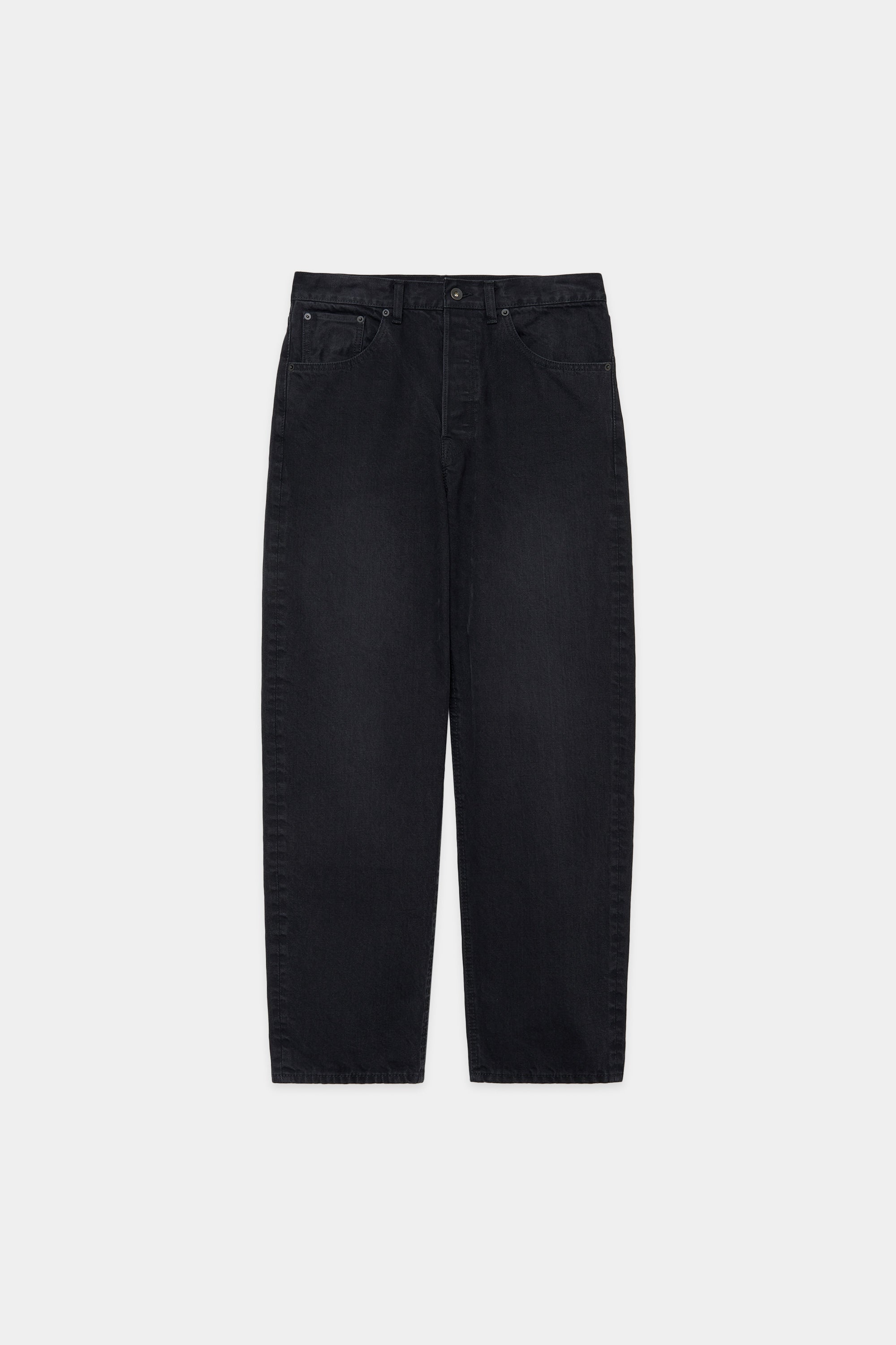 ORGANIC COTTON 12oz DENIM REGULAR FIT JEANS, Black