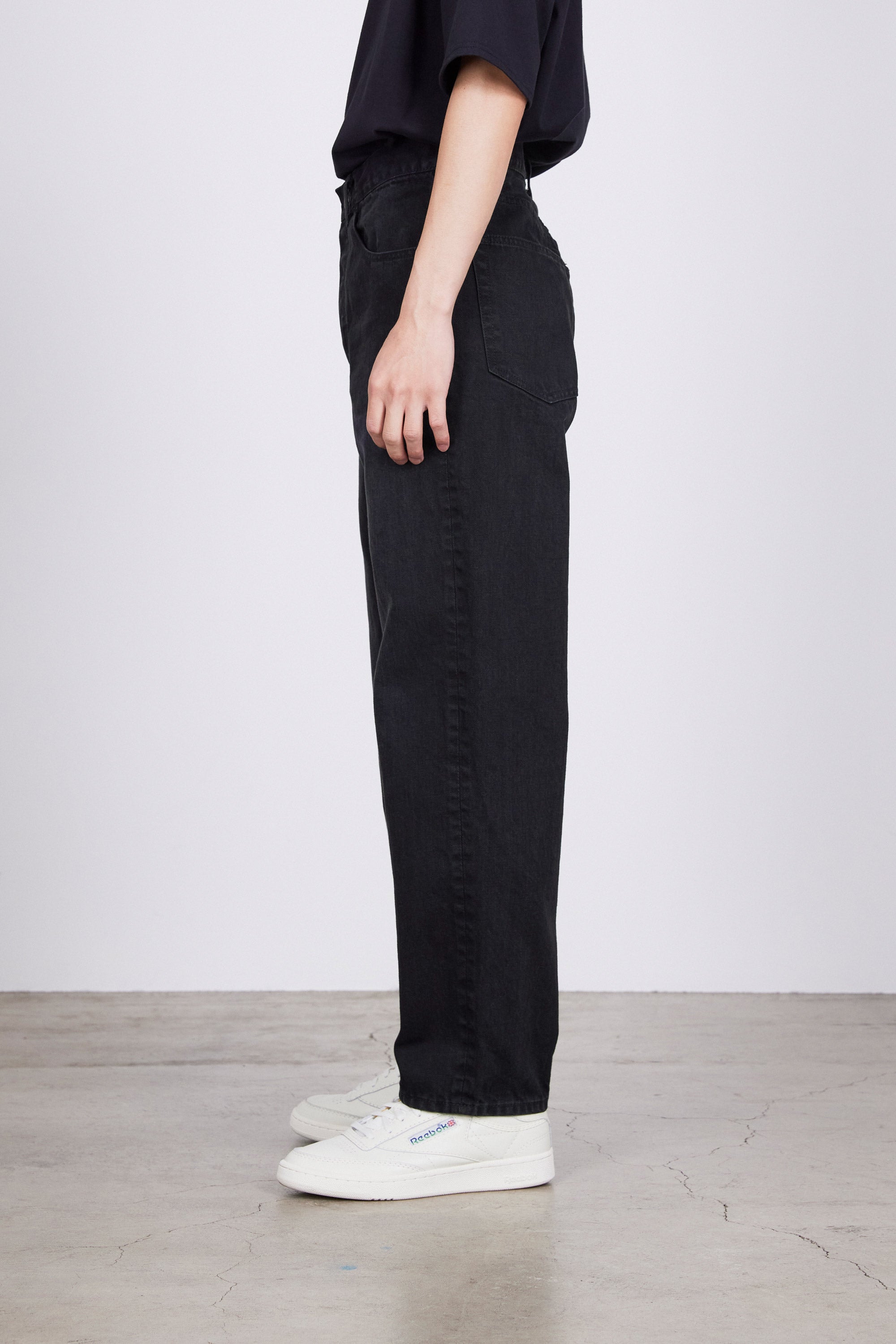 ORGANIC COTTON 12oz DENIM REGULAR FIT JEANS, Black