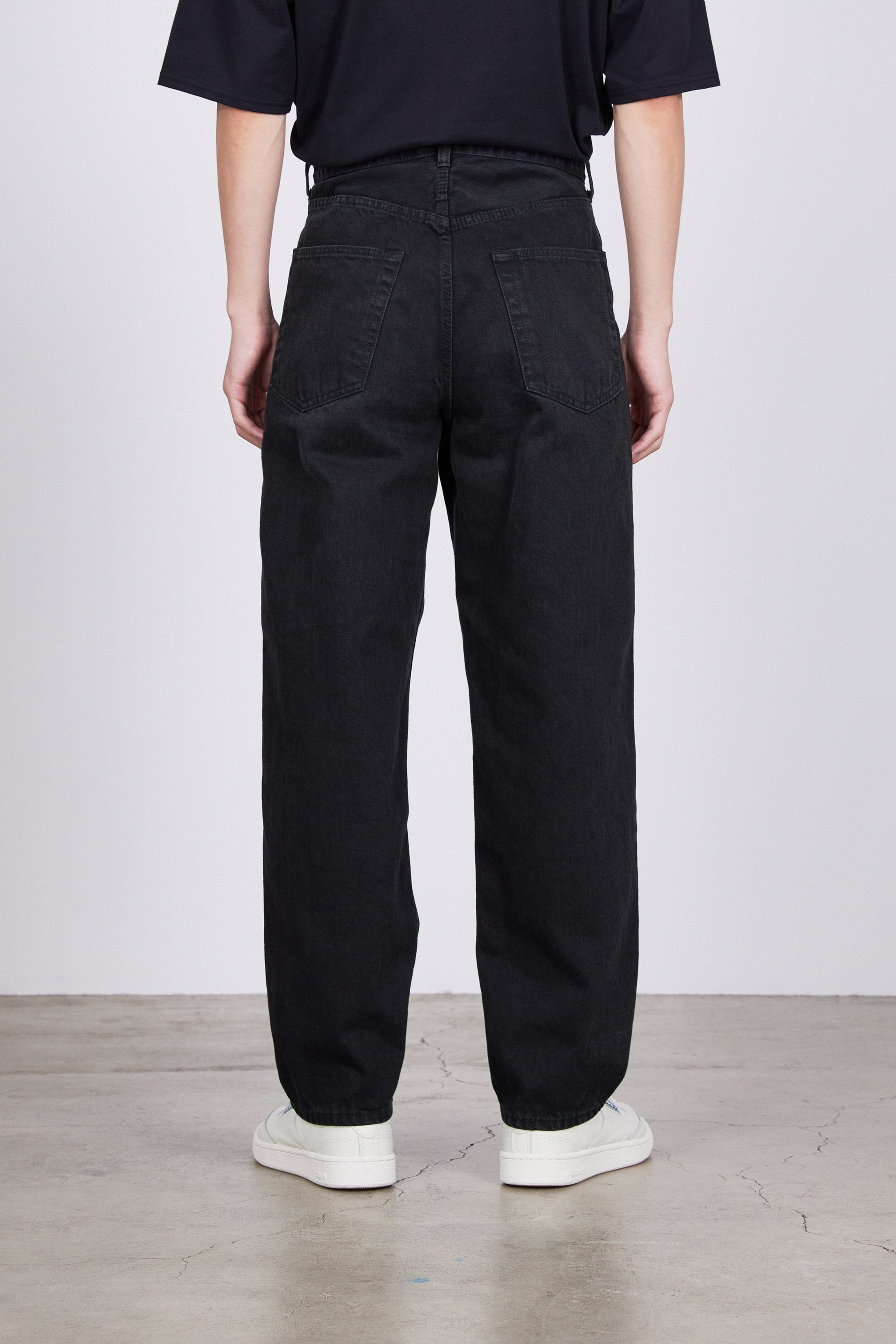 ORGANIC COTTON 12oz DENIM REGULAR FIT JEANS, Black