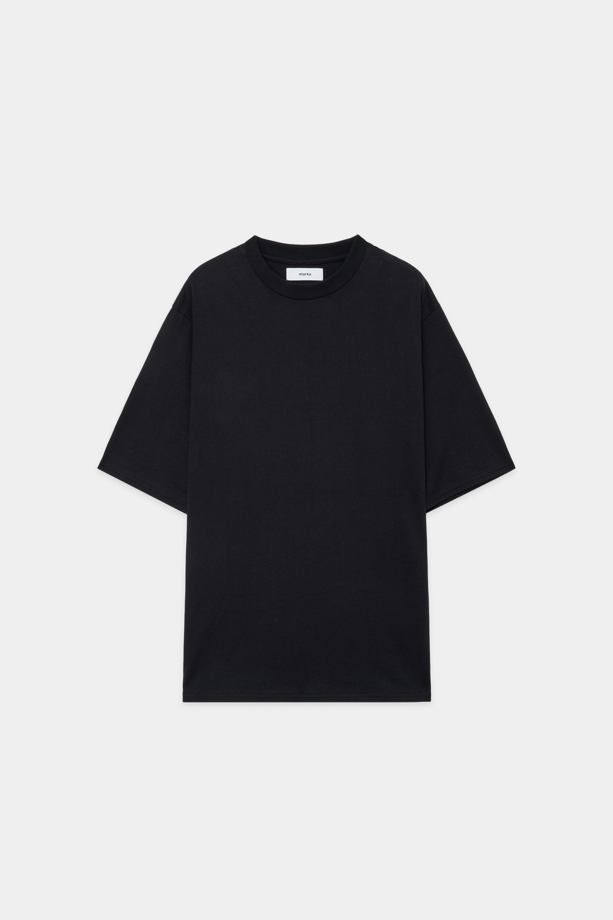 40/2 ORGANIC COTTON KNIT CREW NECK TEE, Black