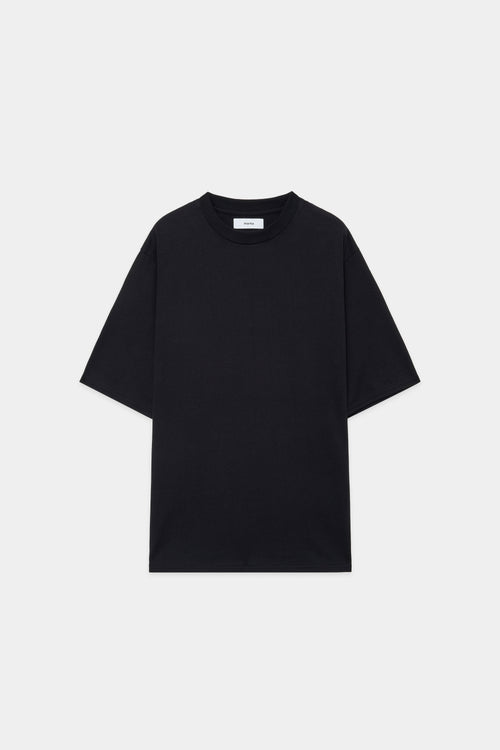 40/2 ORGANIC COTTON KNIT CREW NECK TEE, Black