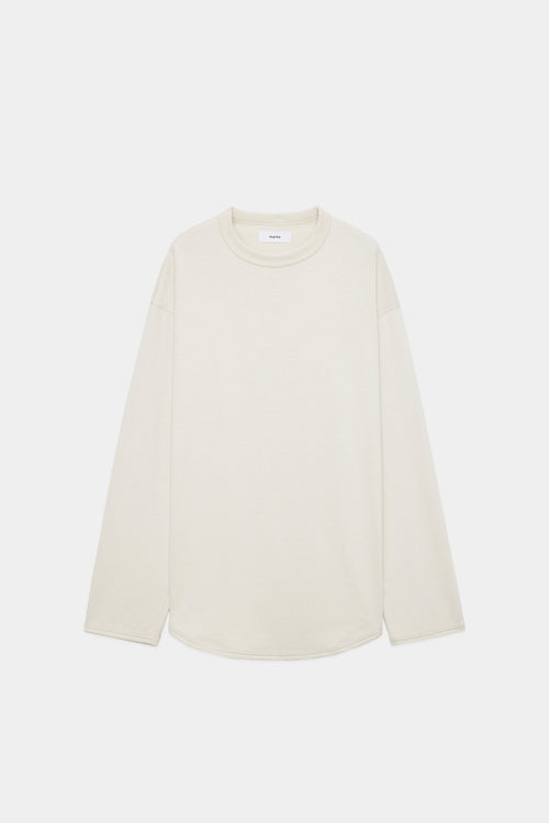 20//1 RECYCLE SUVIN ORGANIC COTTON KNIT BASE BALL TEE L/S, Off White