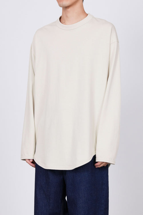 20//1 RECYCLE SUVIN ORGANIC COTTON KNIT BASE BALL TEE L/S, Off White