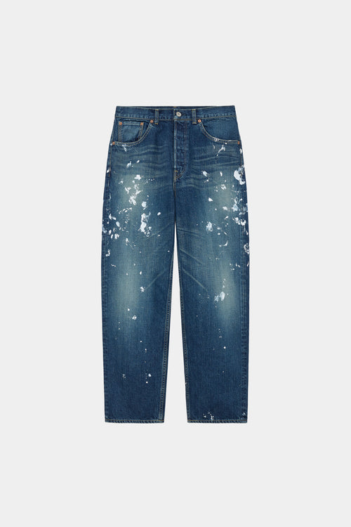 ORGANIC COTTON 12oz DENIM REGULAR FIT JEANS, Indigo Painted