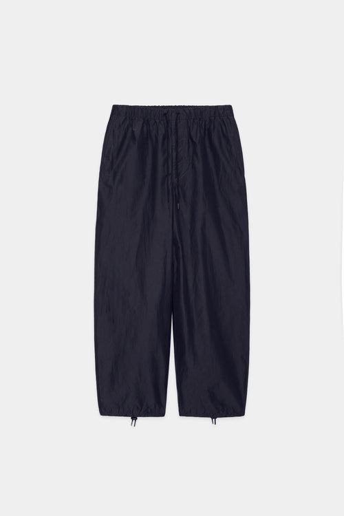 【PARKING別注】 オーガニックコットンシルク高密度タイプライター / コクーンワイドイージーパンツ, Navy