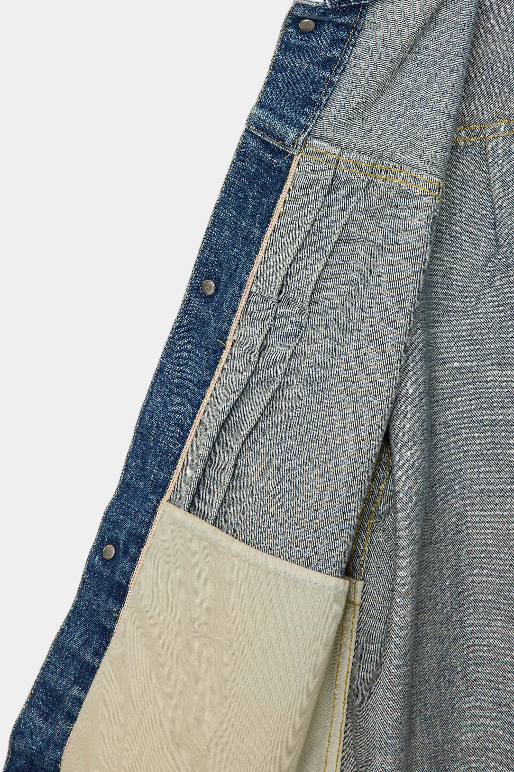 オーガニックコットン13.5ozセルビッチデニム / NEW タイプ1 ジャケット, Used Washed