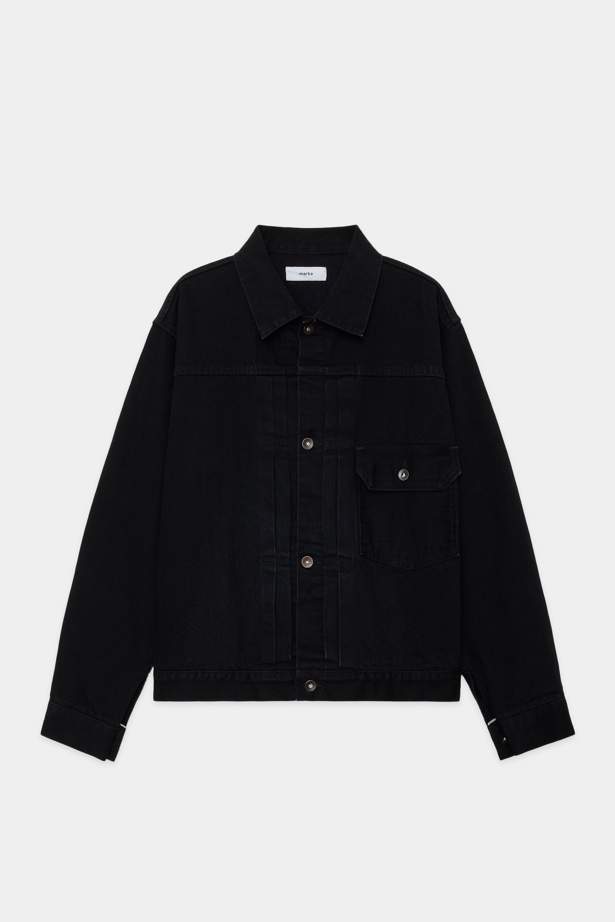 ORGANIC COTTON 13.5oz SELVEDGE DENIM NEW TYPE1 DENIM JACKET, Black