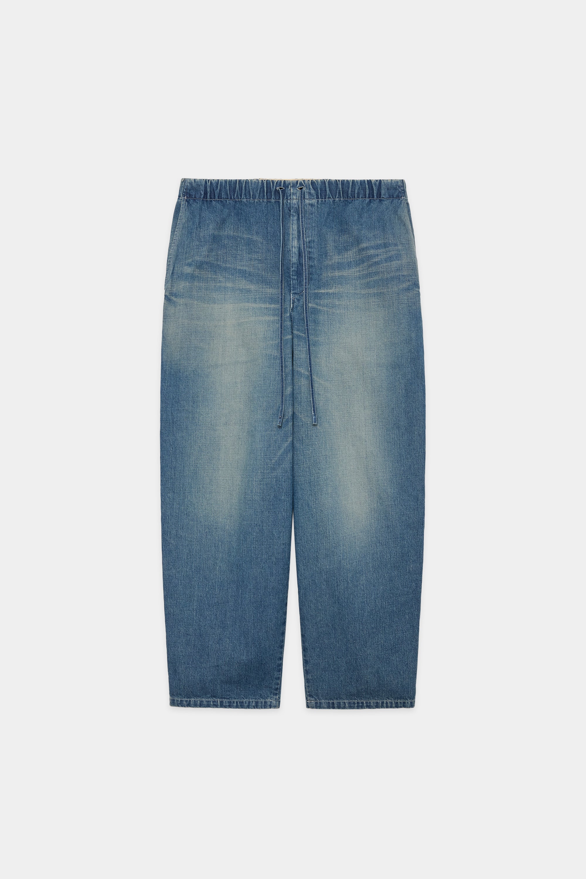 【PARKING別注】 オーガニックコットン10ozデニム / コクーンワイドイージーデニムパンツ, Used Wash