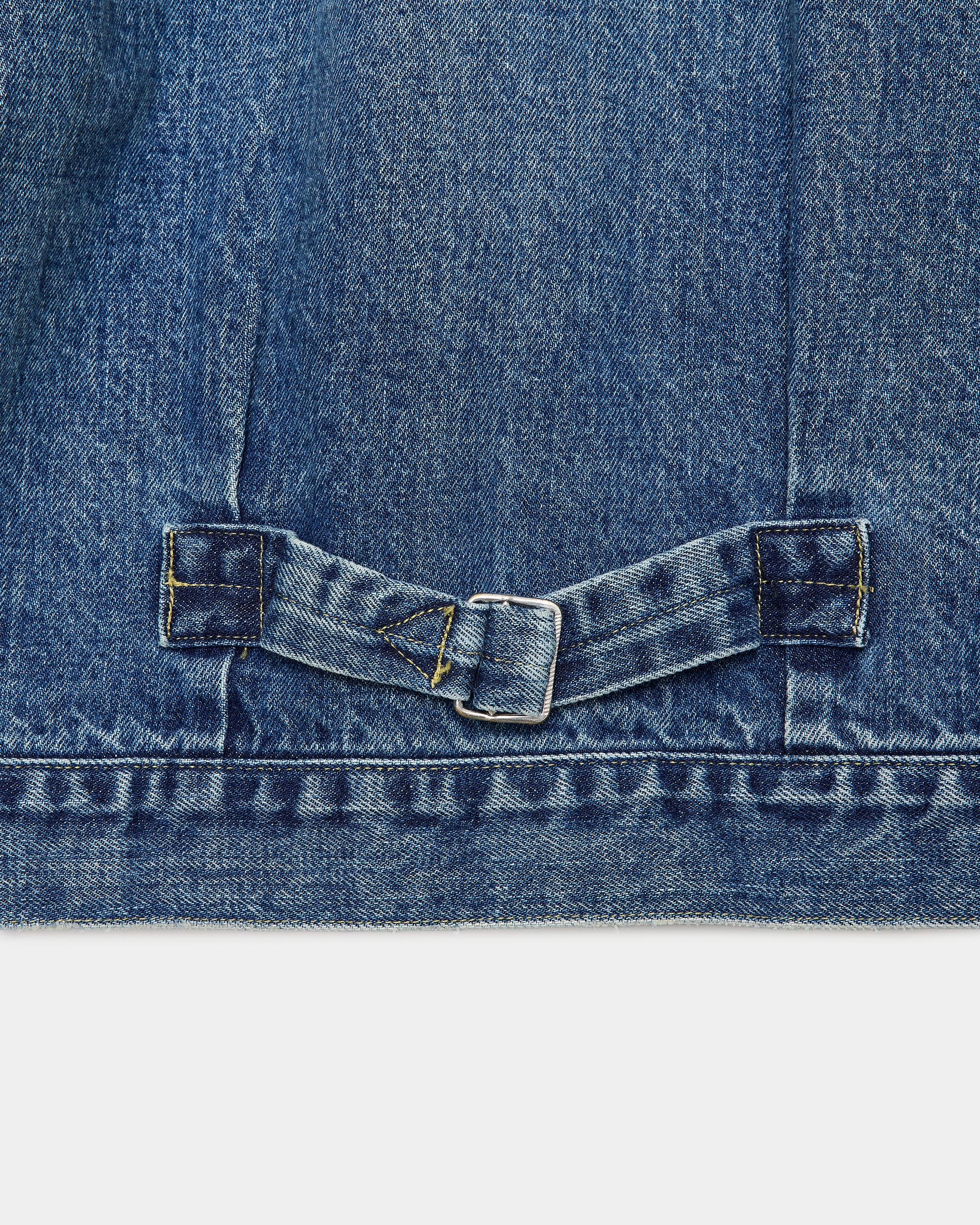 オーガニックコットン 13.5oz セルビッチデニム / TYPE-1 デニムジャケット, Used Washed