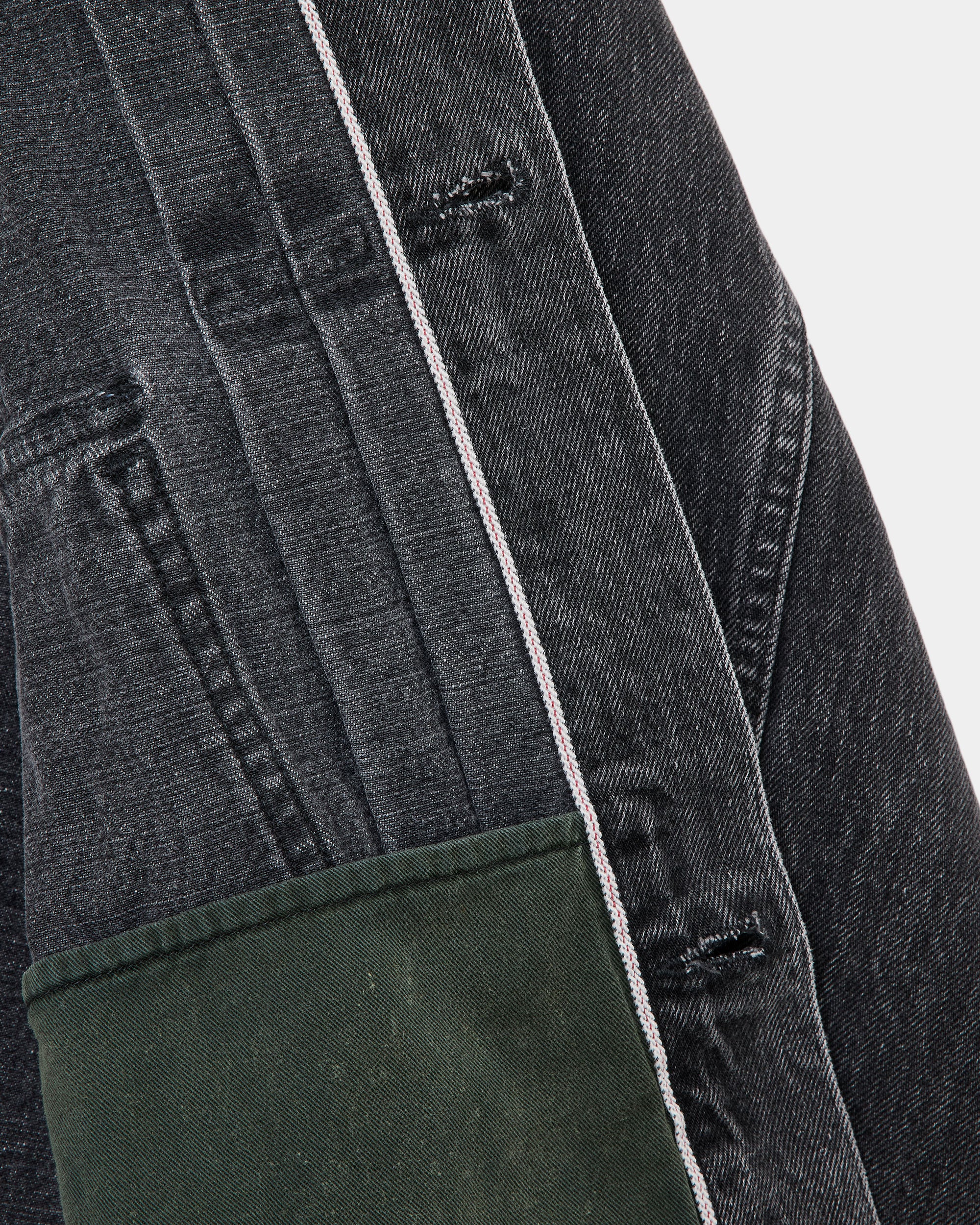 ORGANIC COTTON 13.5oz SELVEDGE DENIM TYPE-1 DENIM JACKET, Faded Black