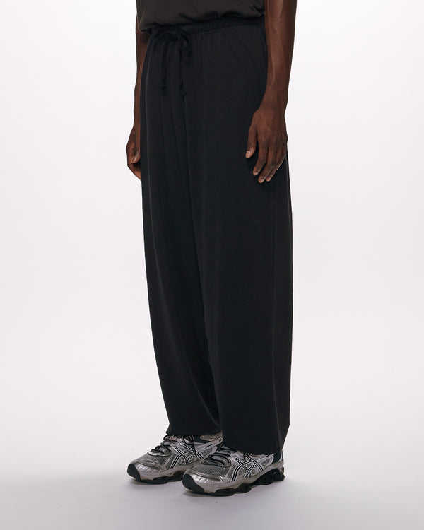 ORGANIC COTTON INLAY EASY PANTS, Black