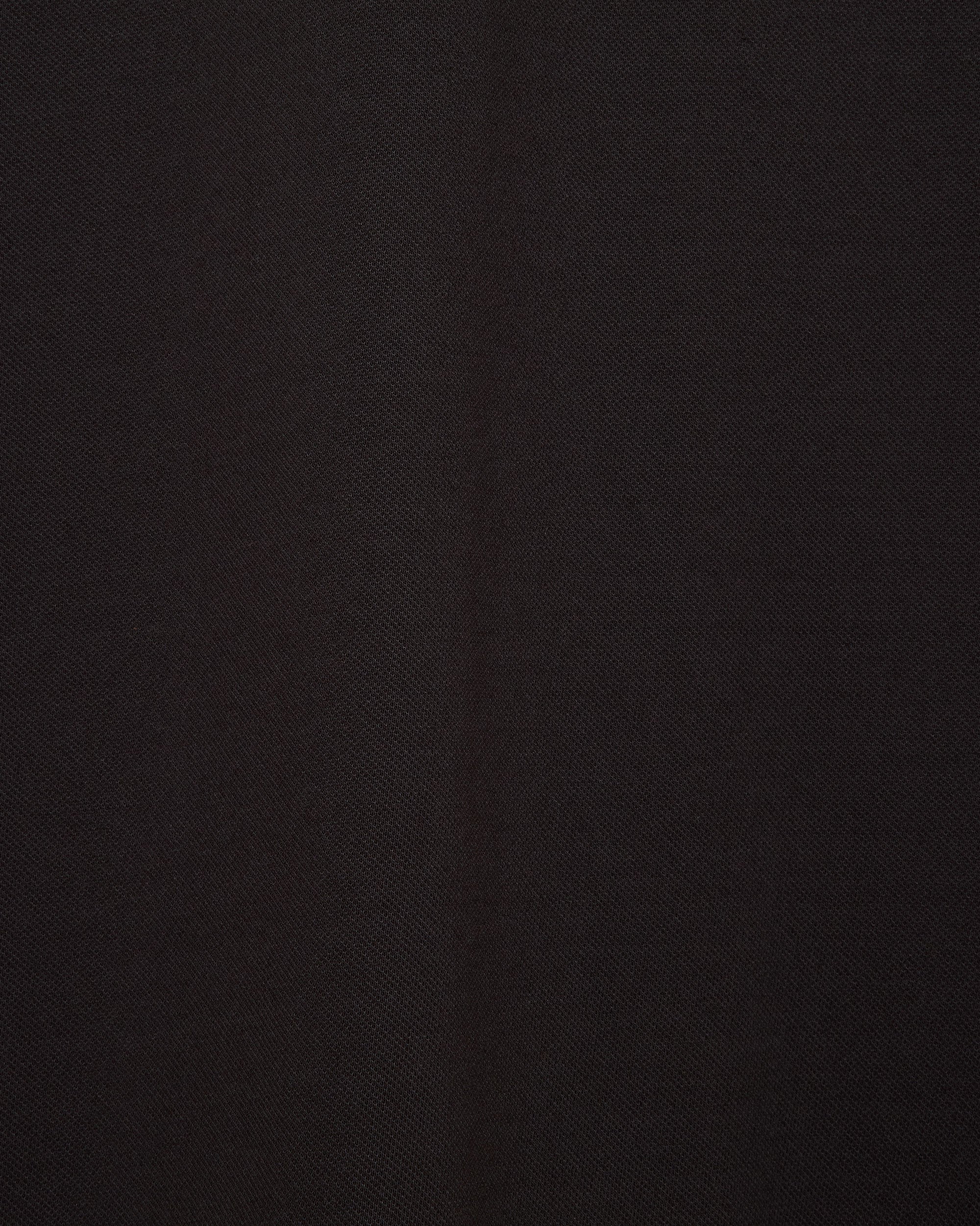 オーガニックコットン強燃ドライカノコ /  2ボタンポロL/S TEE, Ink Black