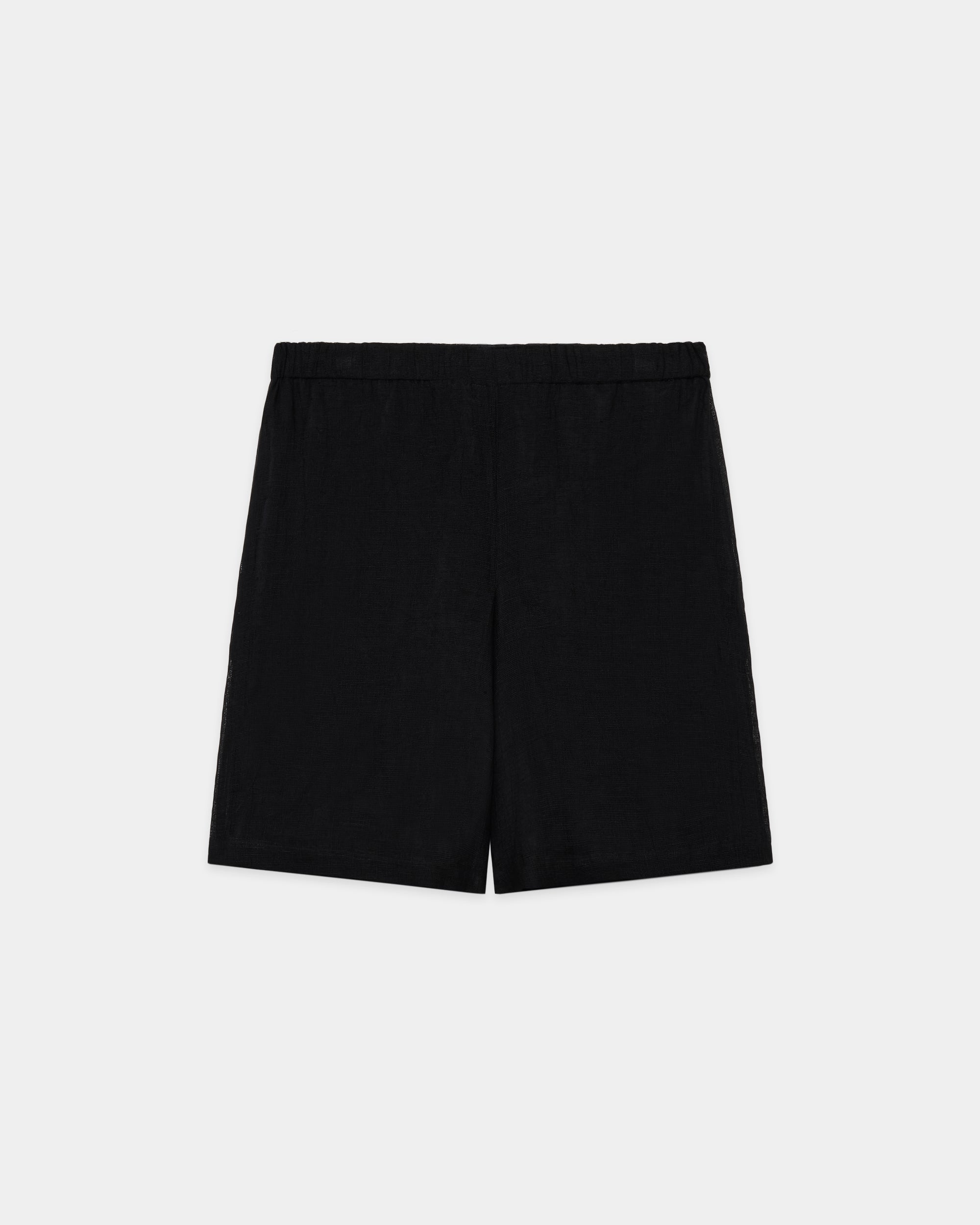 リネンメッシュ / メッシュショーツ, Black
