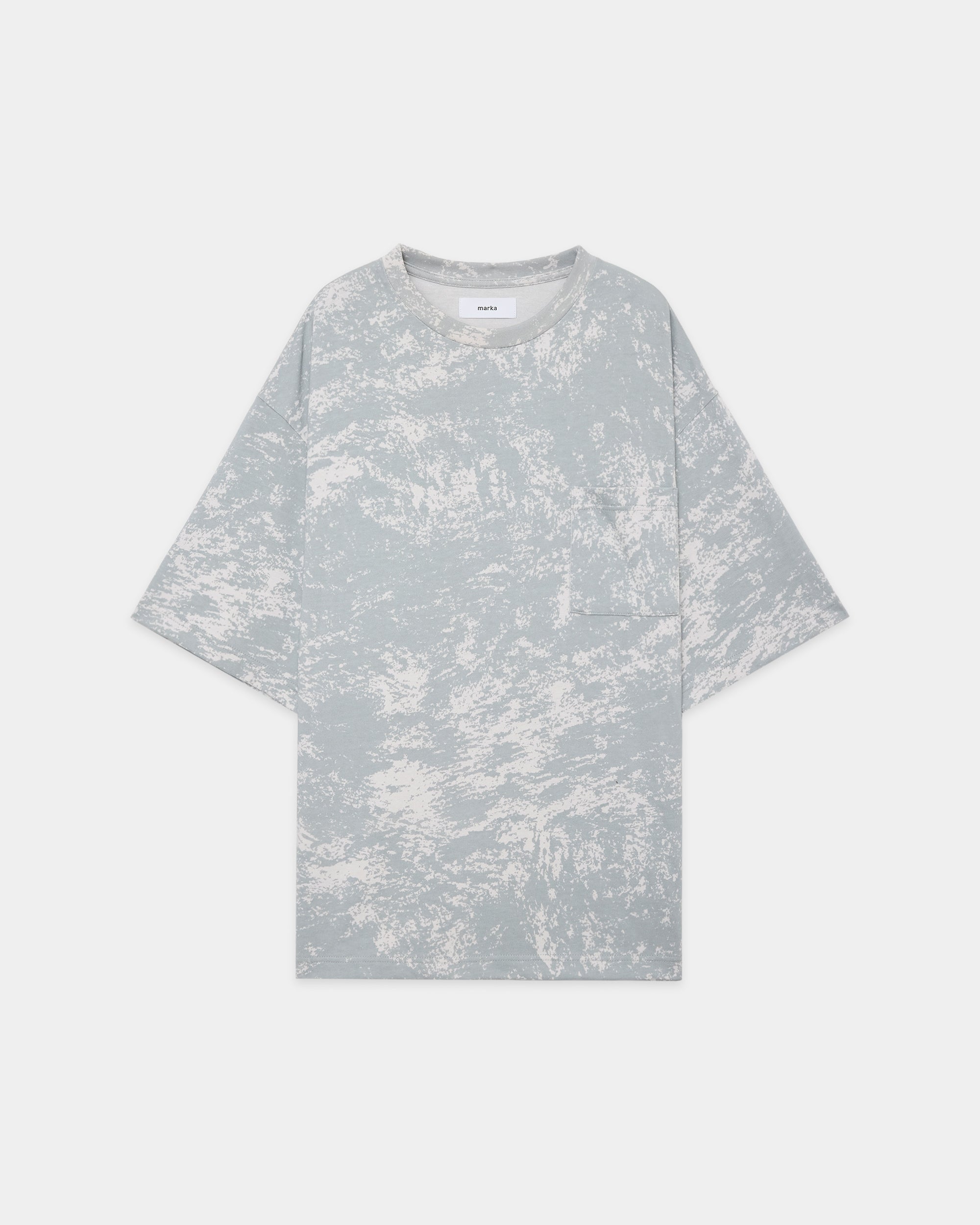 20//1 RECYCLE SUVIN ORGANIC COTTON KNIT LOOSE FIT POCKET TEE, White Camo
