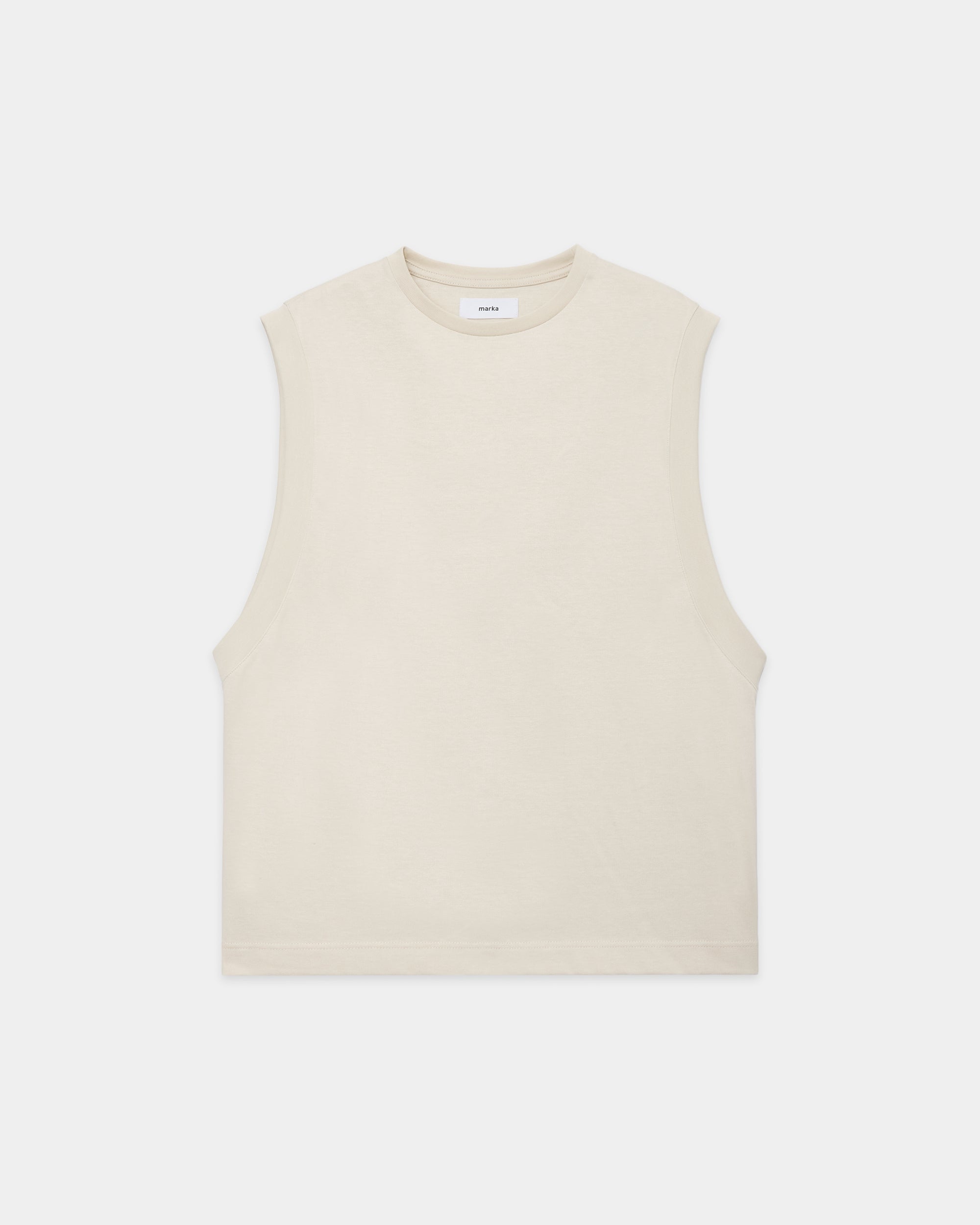 20//1 RECYCLE SUVIN ORGANIC COTTON KNIT VEST, Off White