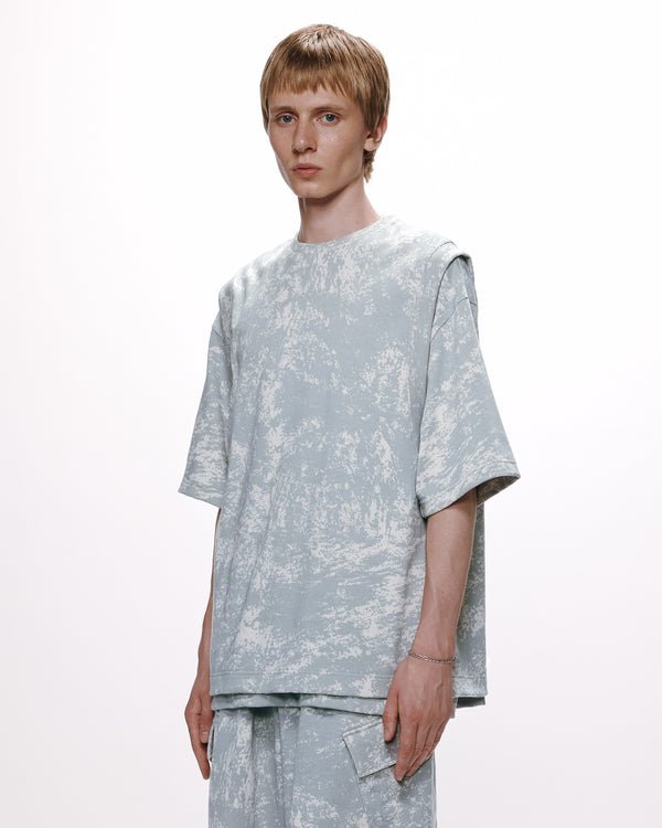 20//1 RECYCLE SUVIN ORGANIC COTTON KNIT VEST, White Camo