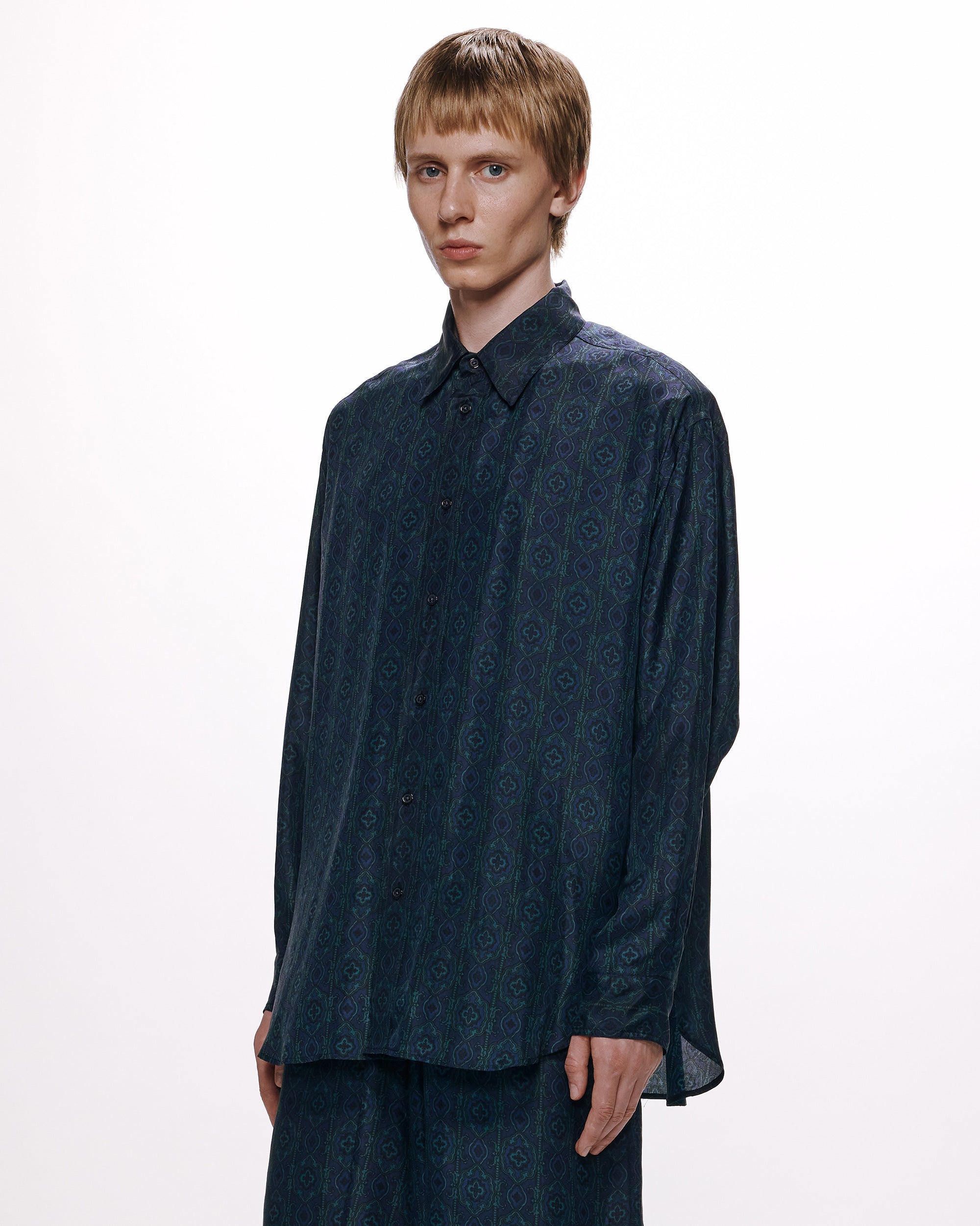 8匁シルク羽二重 / シルクシャツ, Damask