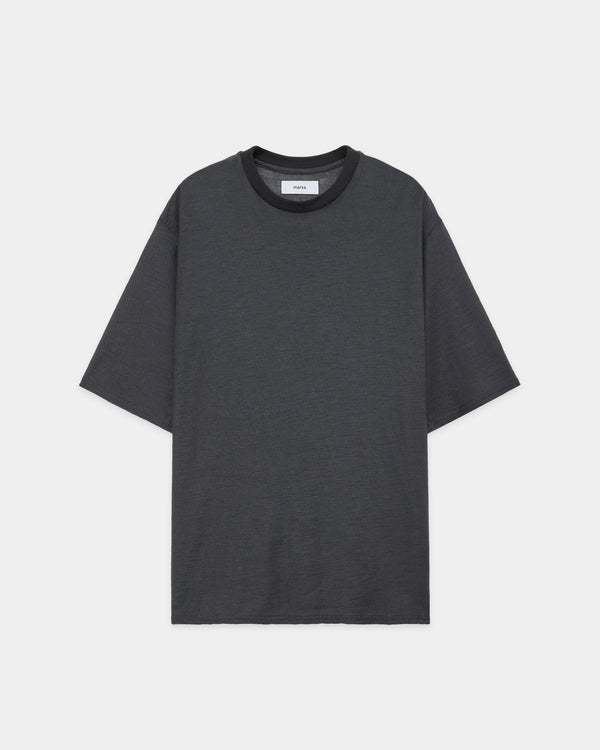 RAMIE KNIT CREW NECK TEE, M.Gray