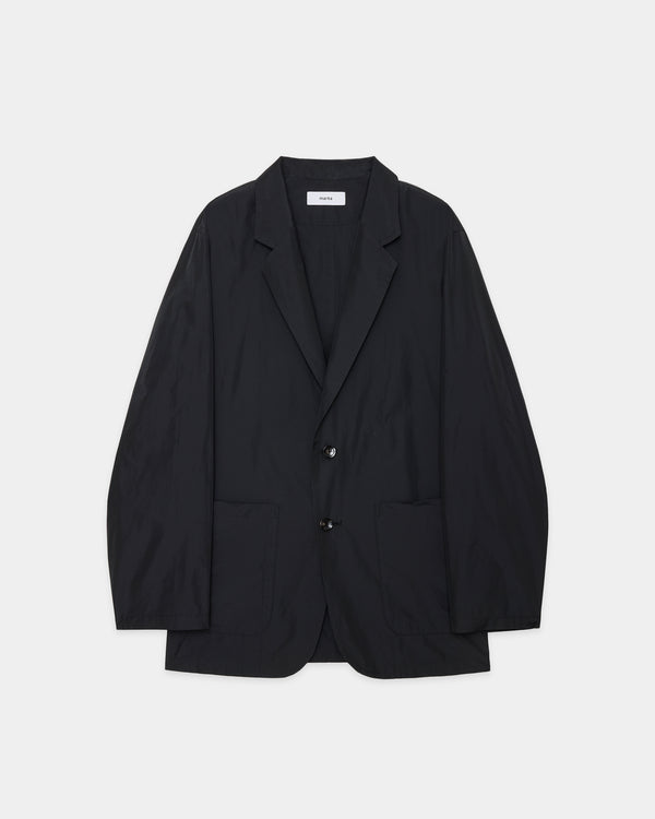 RECYCLED POLYESTER×SILK TAFFETA STROLL AROUND JACKET, Black