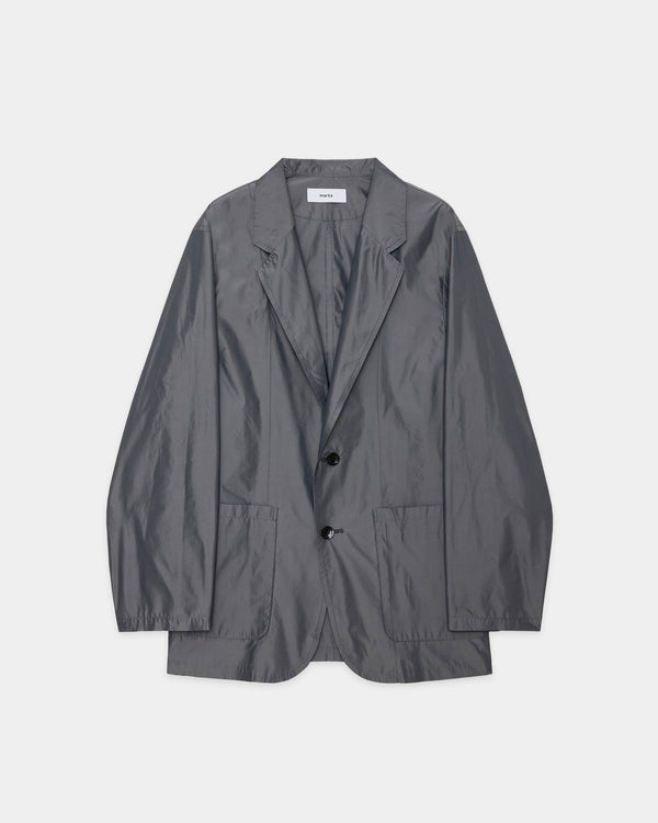 RECYCLED POLYESTER×SILK TAFFETA STROLL AROUND JACKET, M Gray