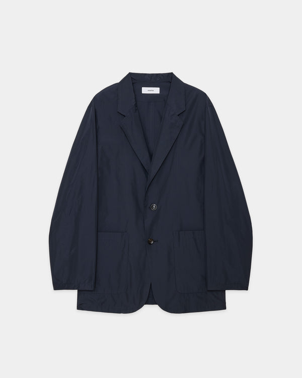 RECYCLED POLYESTER×SILK TAFFETA STROLL AROUND JACKET, Navy