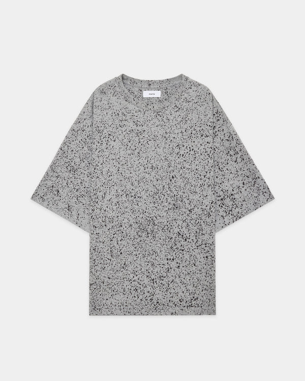 30/1 ORGANIC COTTON KNIT LOOSE FIT SPLASH TEE, Top Gray
