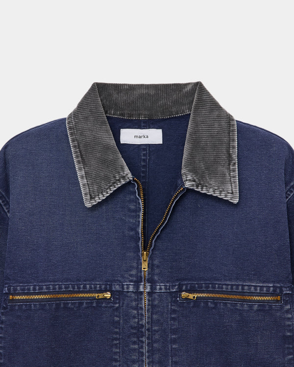 オーガニックコットンダック / メカニックジャケット, Navy