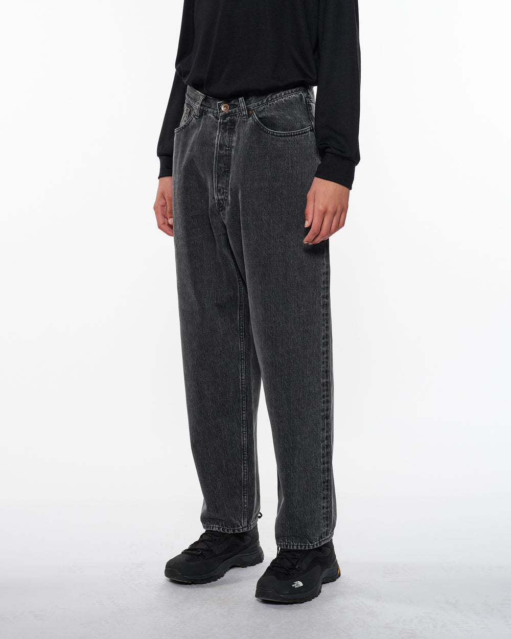 ORGANIC COTTON 13.5oz SELVEDGE DENIM COCOON FIT JEANS, Faded Black