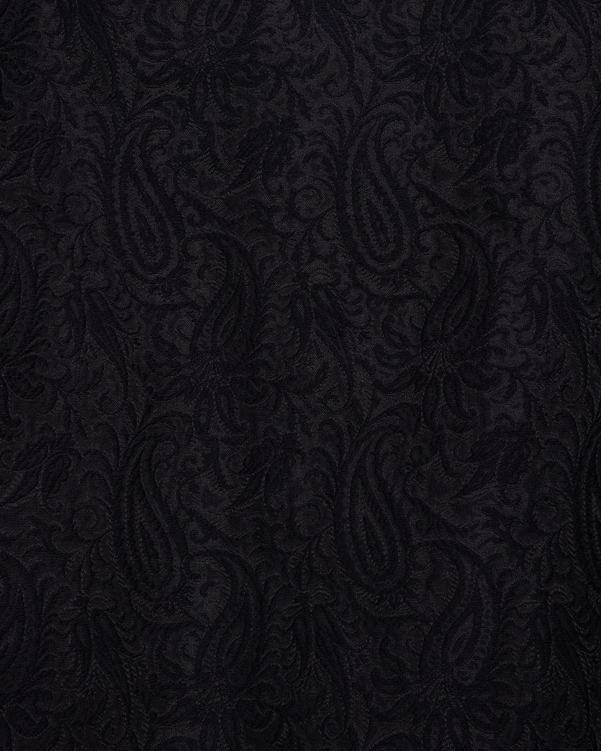 リサイクルポリエステル×リサイクルウール ペイズリージャカード / ボンバージャケット, Dark Navy