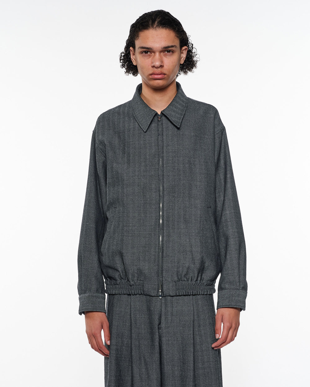 Tumbled Wool Serge Sports Jacket, Herringbone