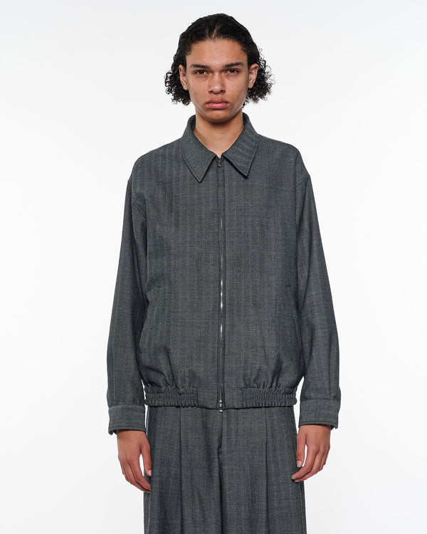 Tumbled Wool Serge Sports Jacket, Herringbone