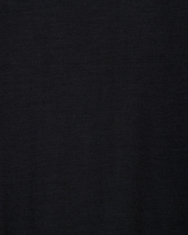 2/72 Wool Single Jersey Washable Turtle Neck, Black