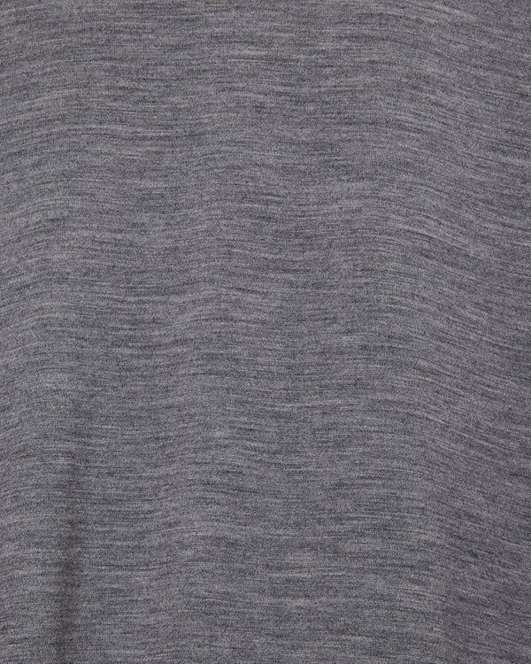 2/72 Wool Single Jersey Washable Crew Neck, Top Gray