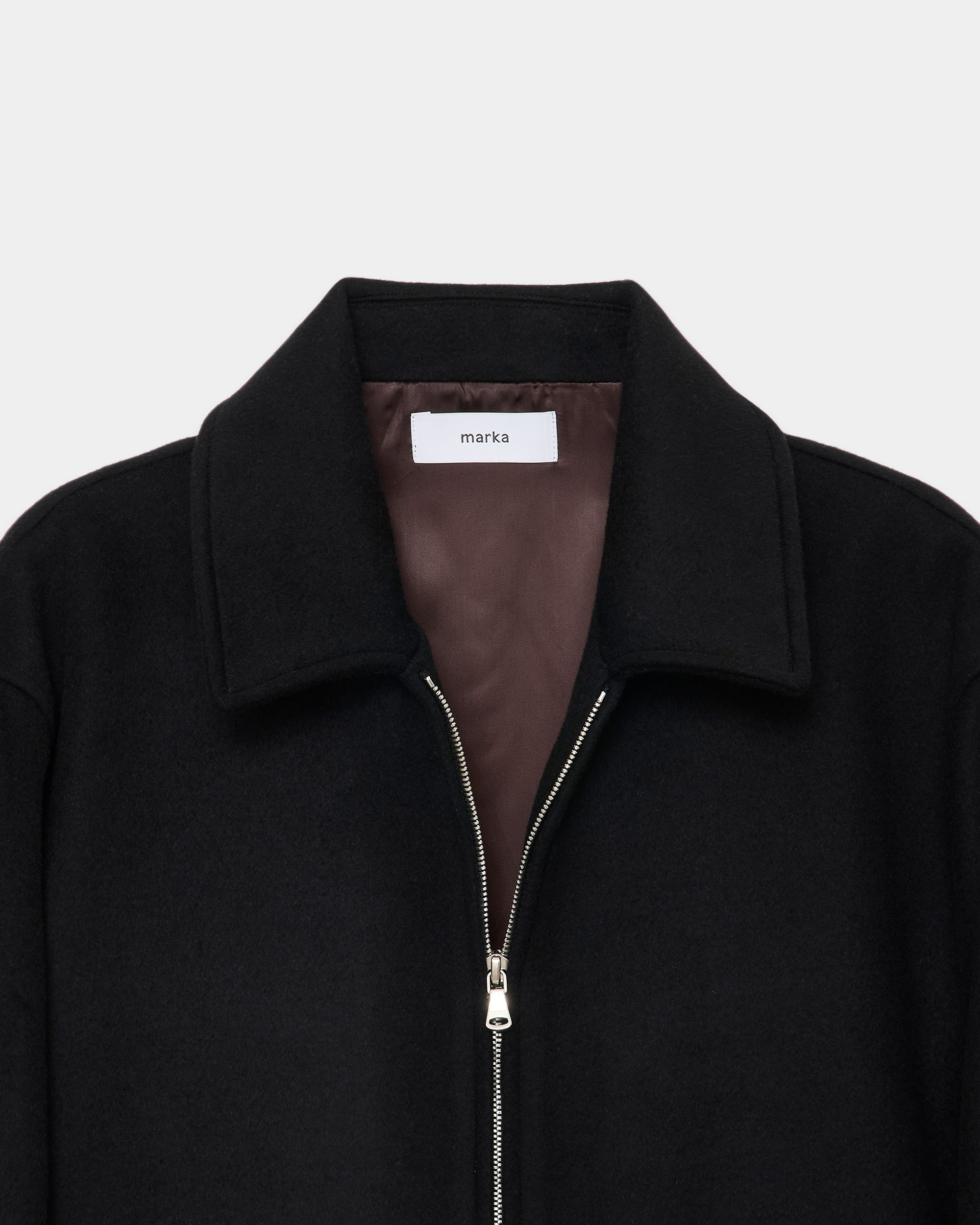 Wool Silk Cashmere Beaver Sports Jacket, Black