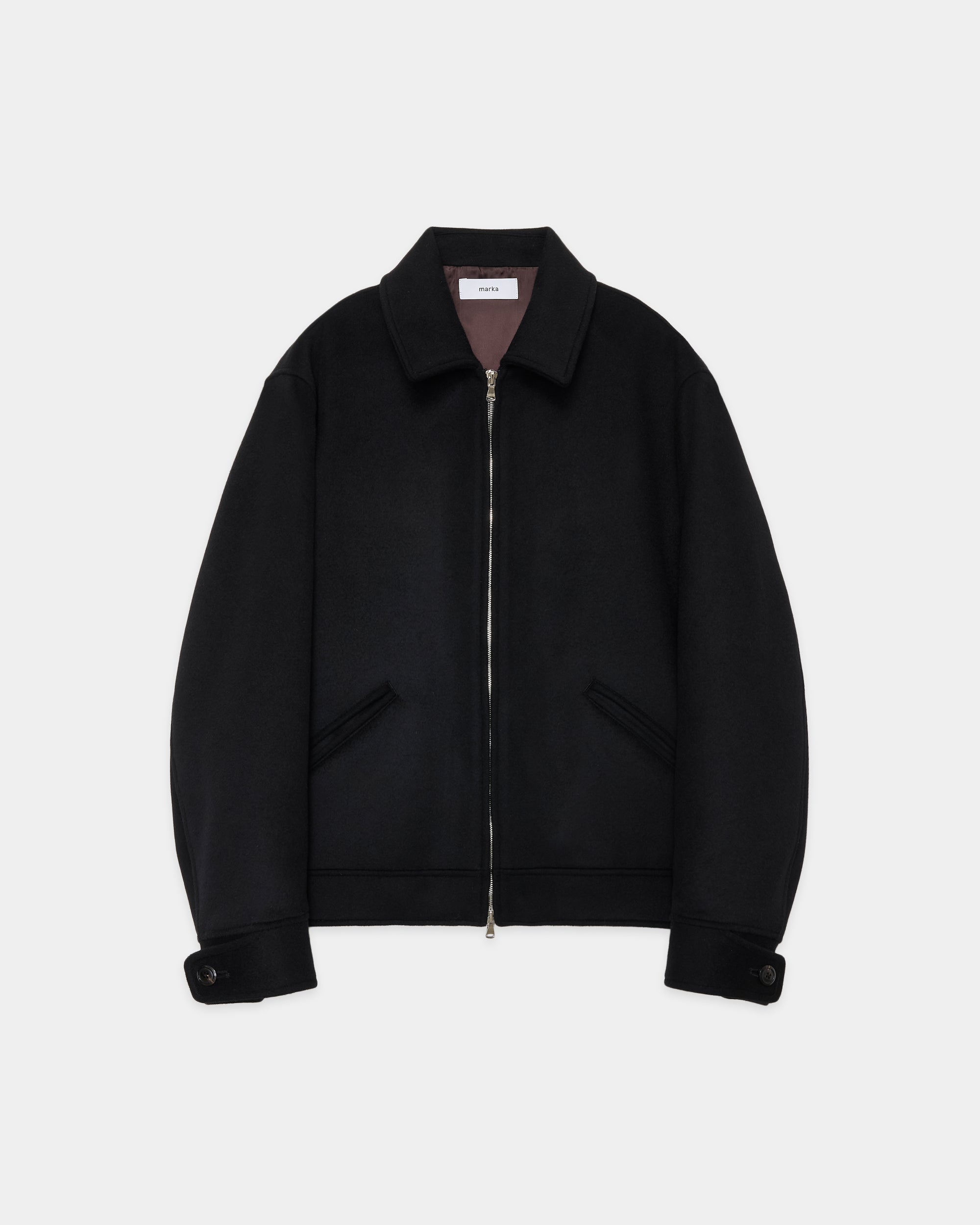 Wool Silk Cashmere Beaver Sports Jacket, Black