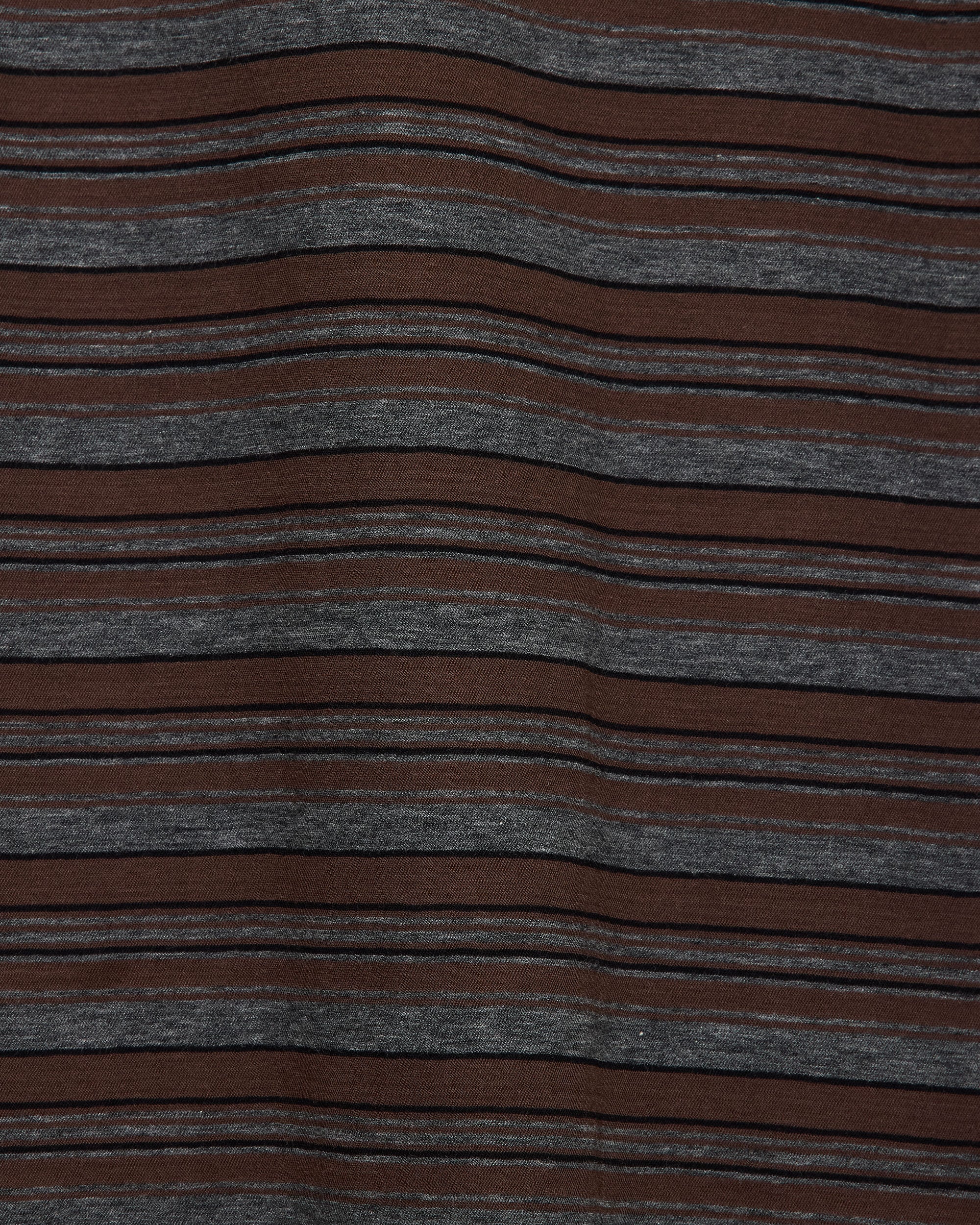 60/1 ORGANIC×MELANGE BORDER BORDER TEE, Brown
