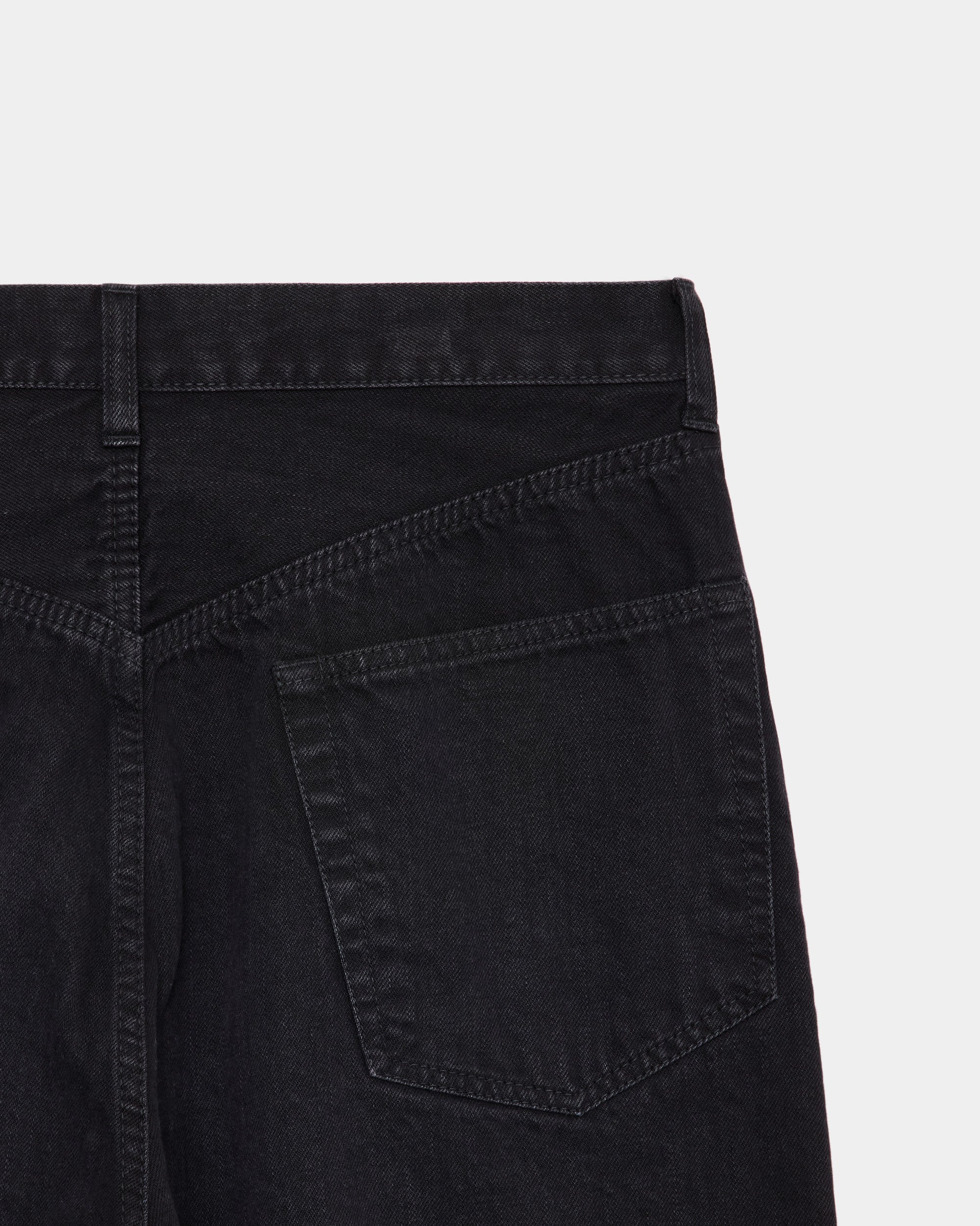 Organic Cotton 12Oz Denim Baggy Jeans, Black
