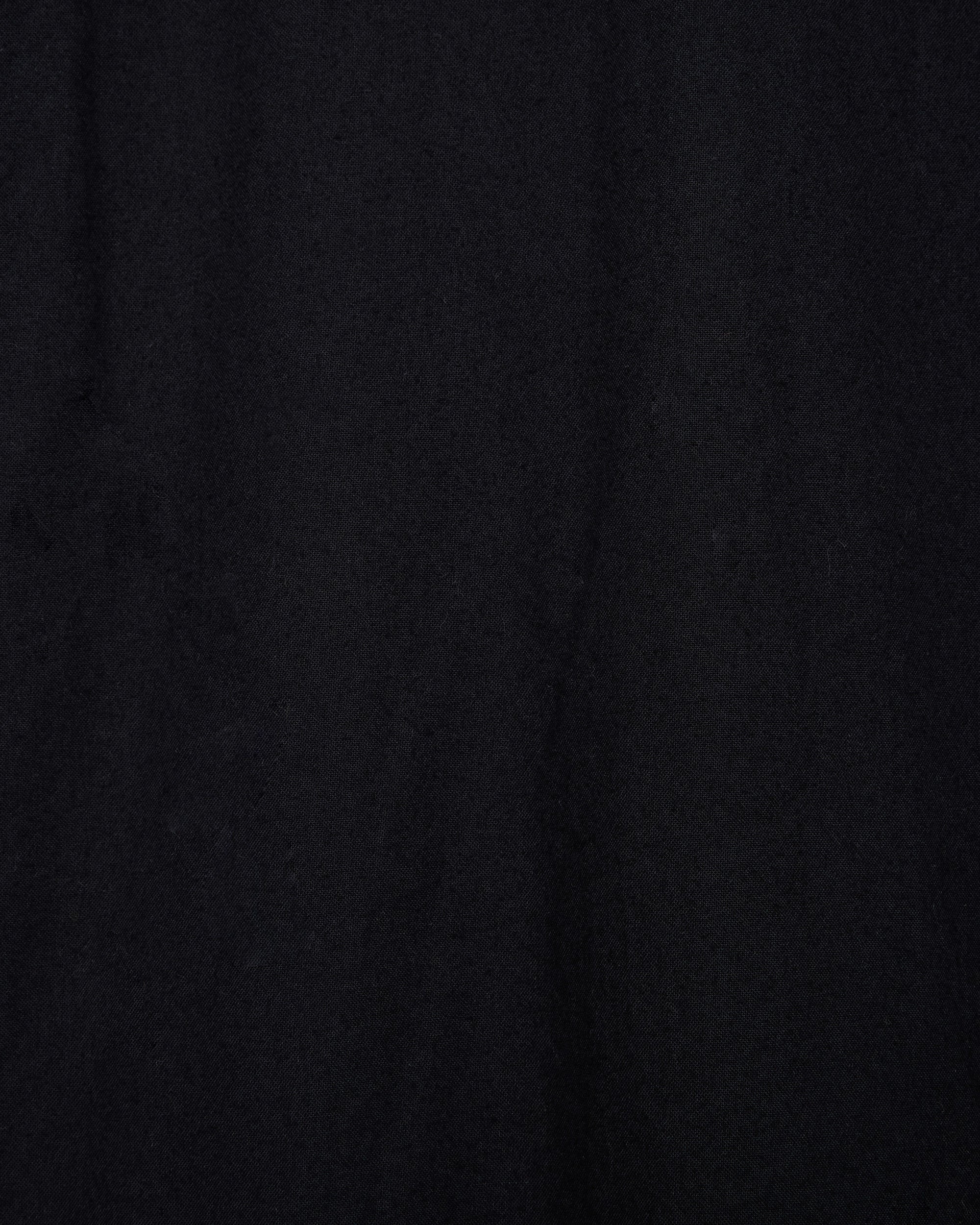 オーガニックコットンネル / ウェスタンシャツ, Black