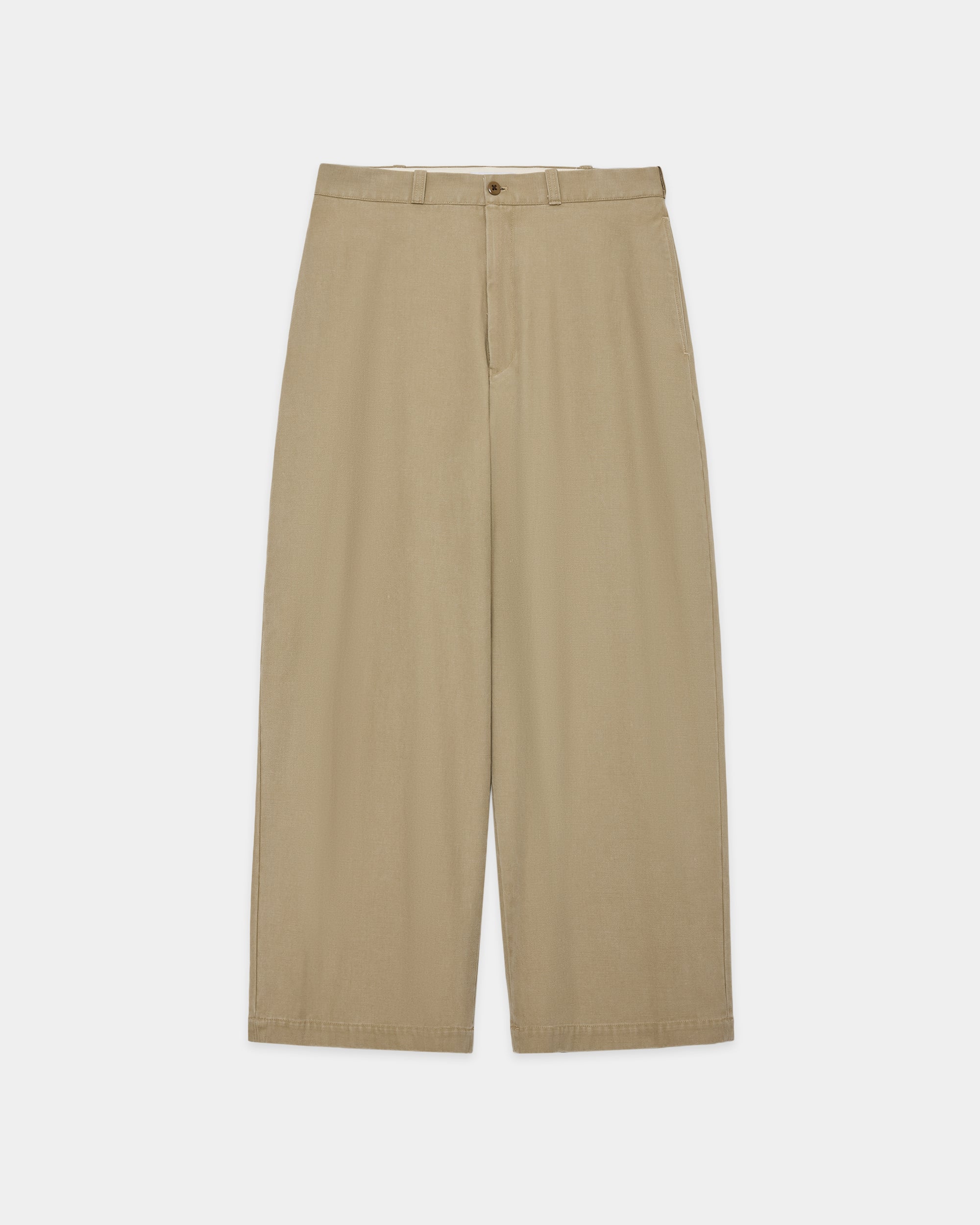 Organic Cotton Gabardine New U.S.ARMY Trousers, Beige