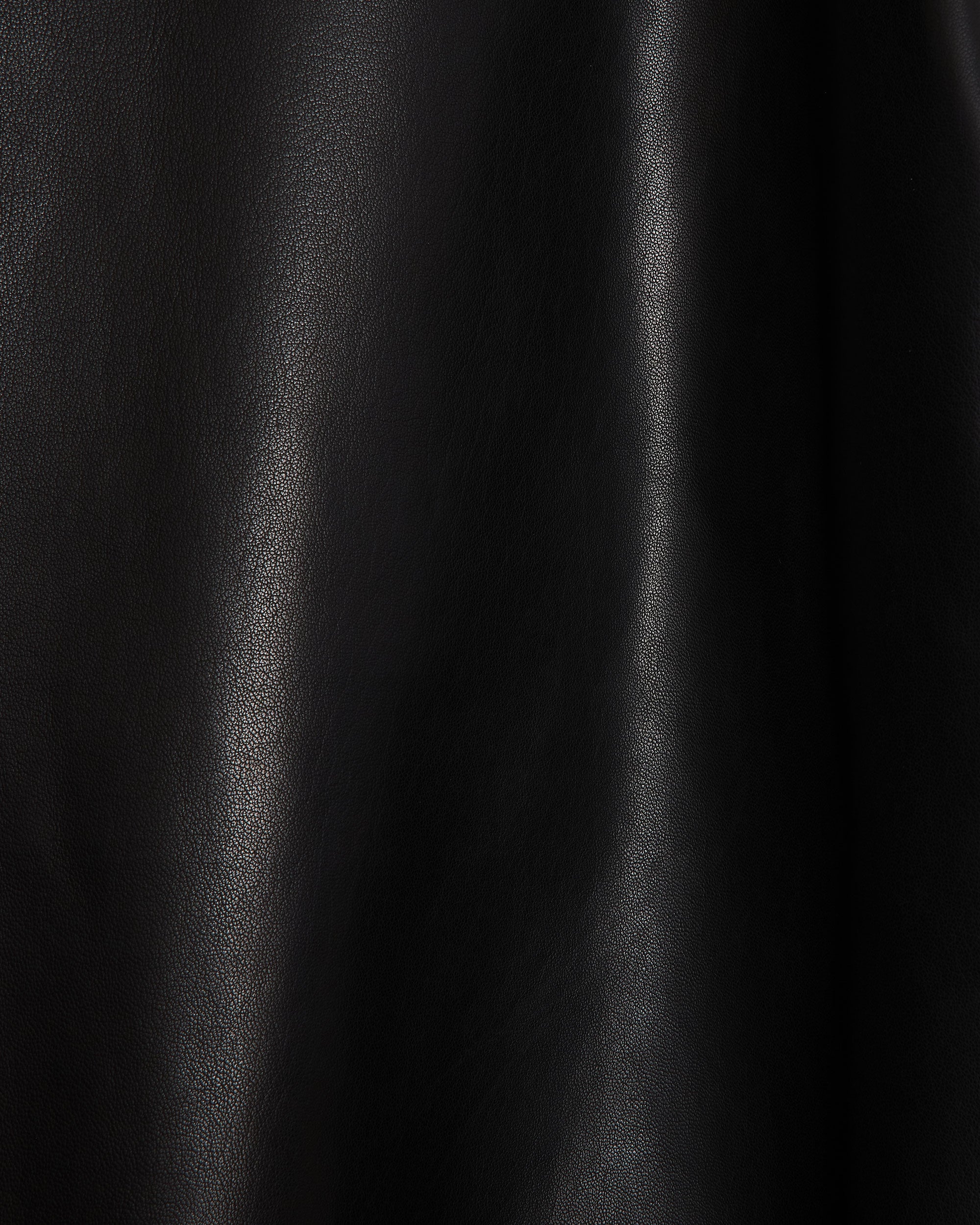 シープレザー / パフドレザーパーカー, Black