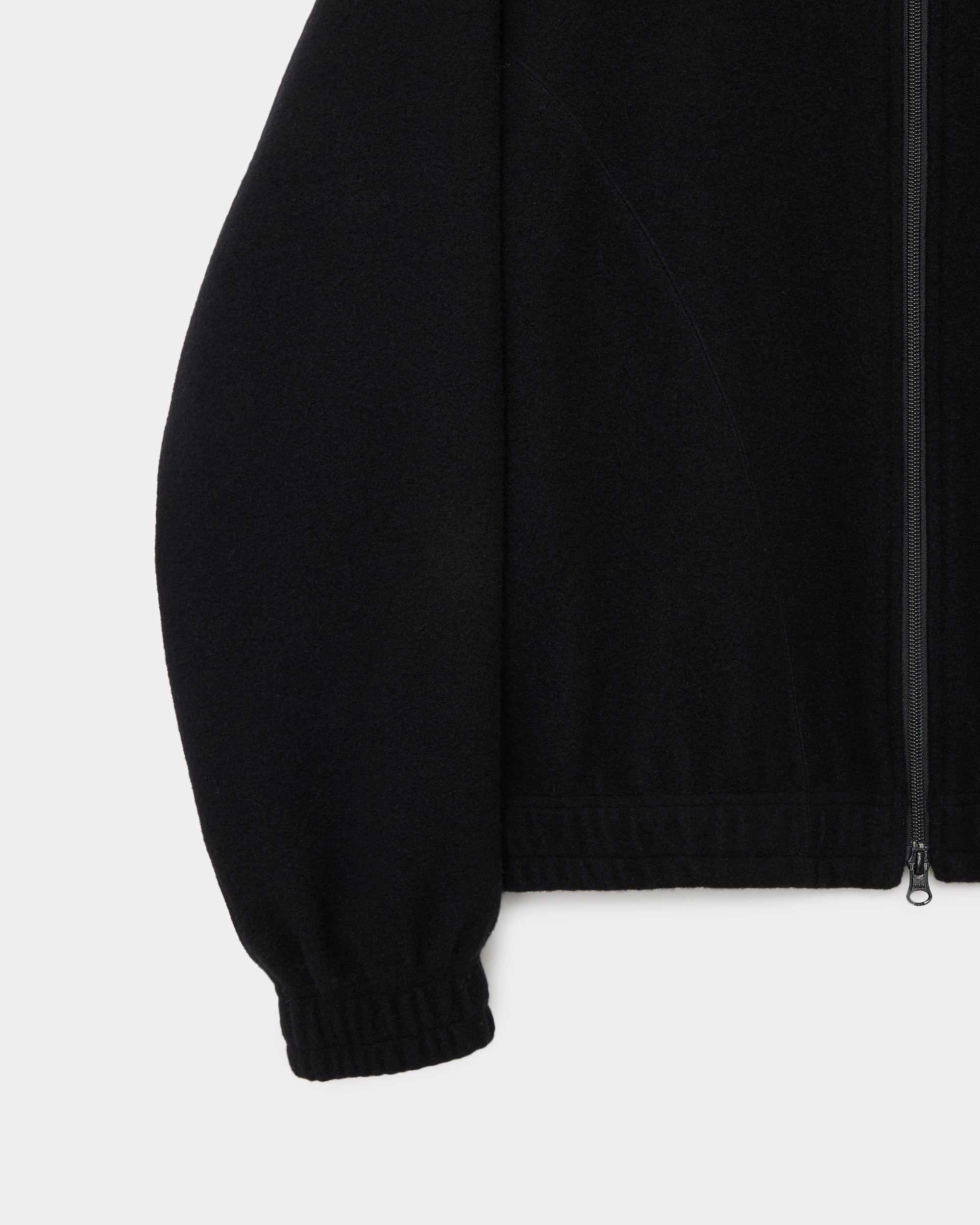 SUPER 130s ウールナッピング / トラックジャケット, Black