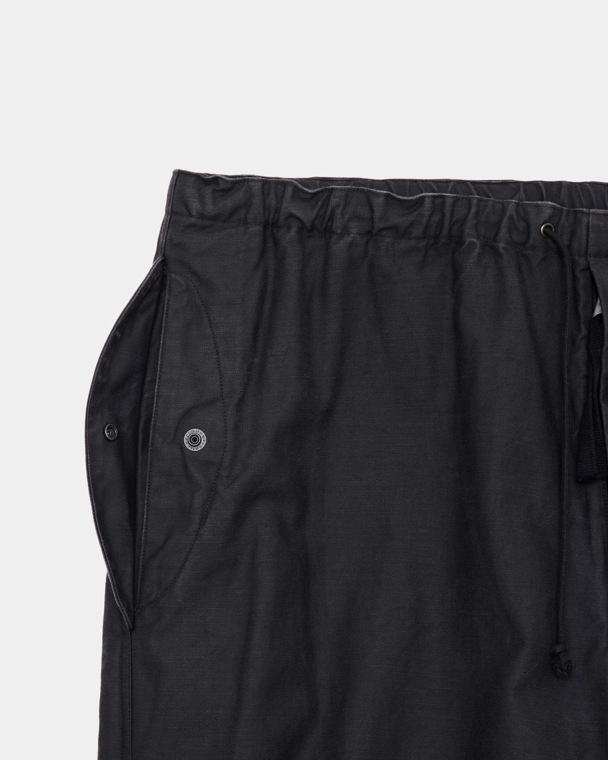 オーガニックコットンバックサテン / ワイドオーバーパンツ, Black