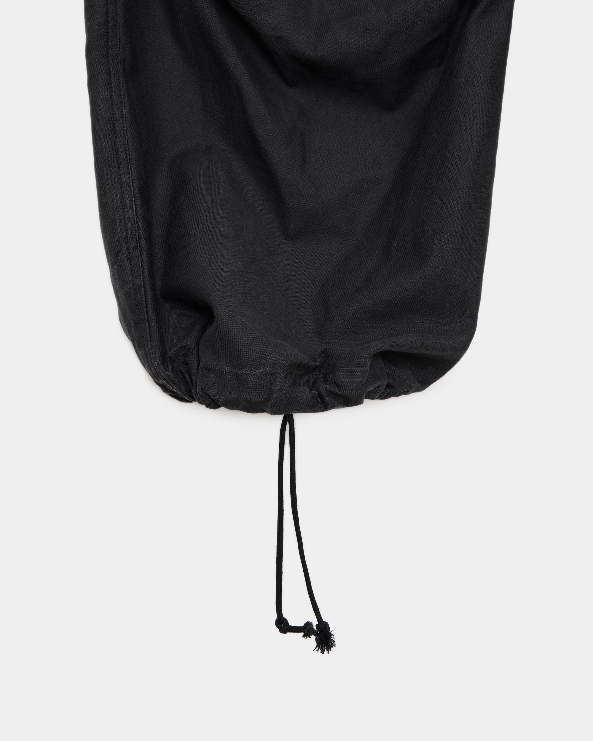 オーガニックコットンバックサテン / ワイドオーバーパンツ, Black